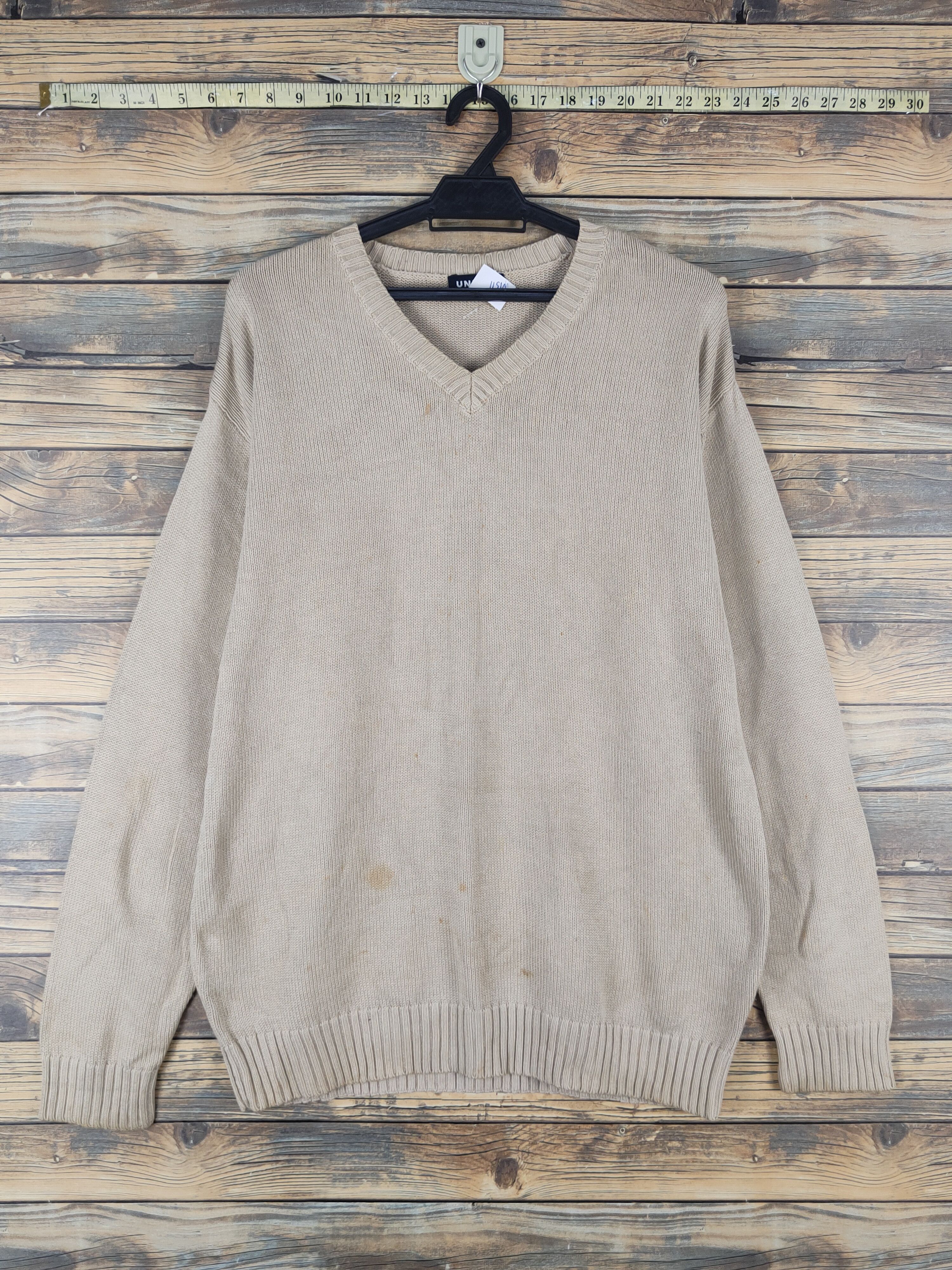 Homespun Knitwear × Japanese Brand × Vintage Uniqlo Light Brown Knitwear Sweatshirts #W1511 Size US L / EU 52-54 / 3 - 1 Thumbnail