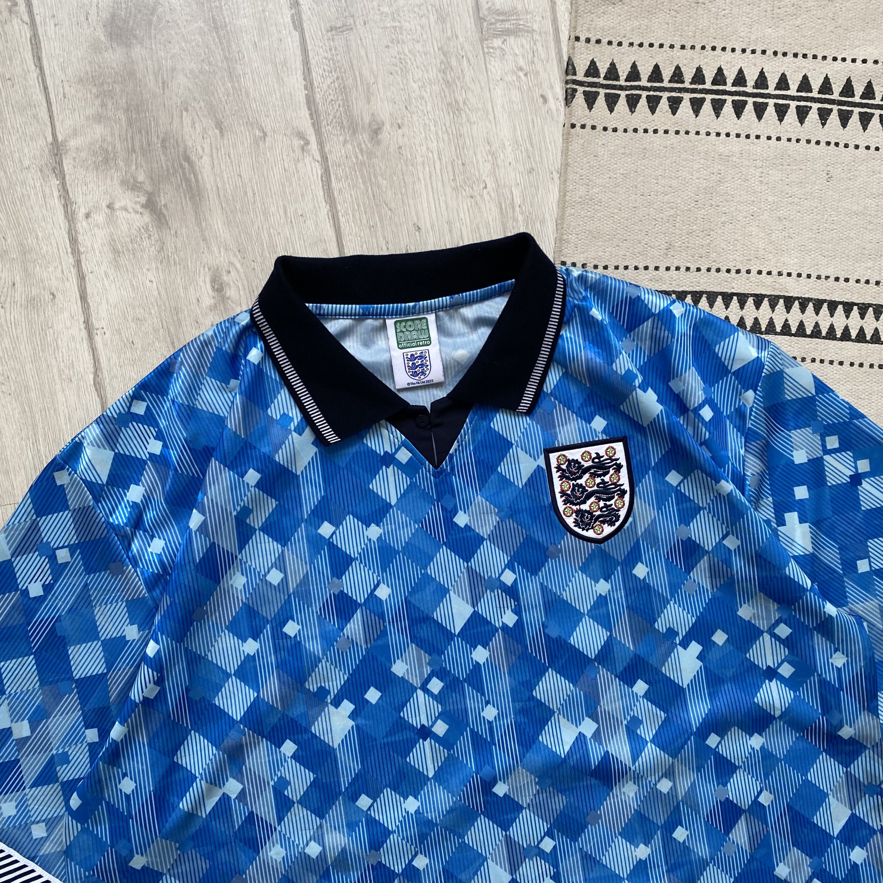 Puma ⚽️ Retro Vintage England jersey soccer Blockore Score Draw Size US XL / EU 56 / 4 - 2 Thumbnail