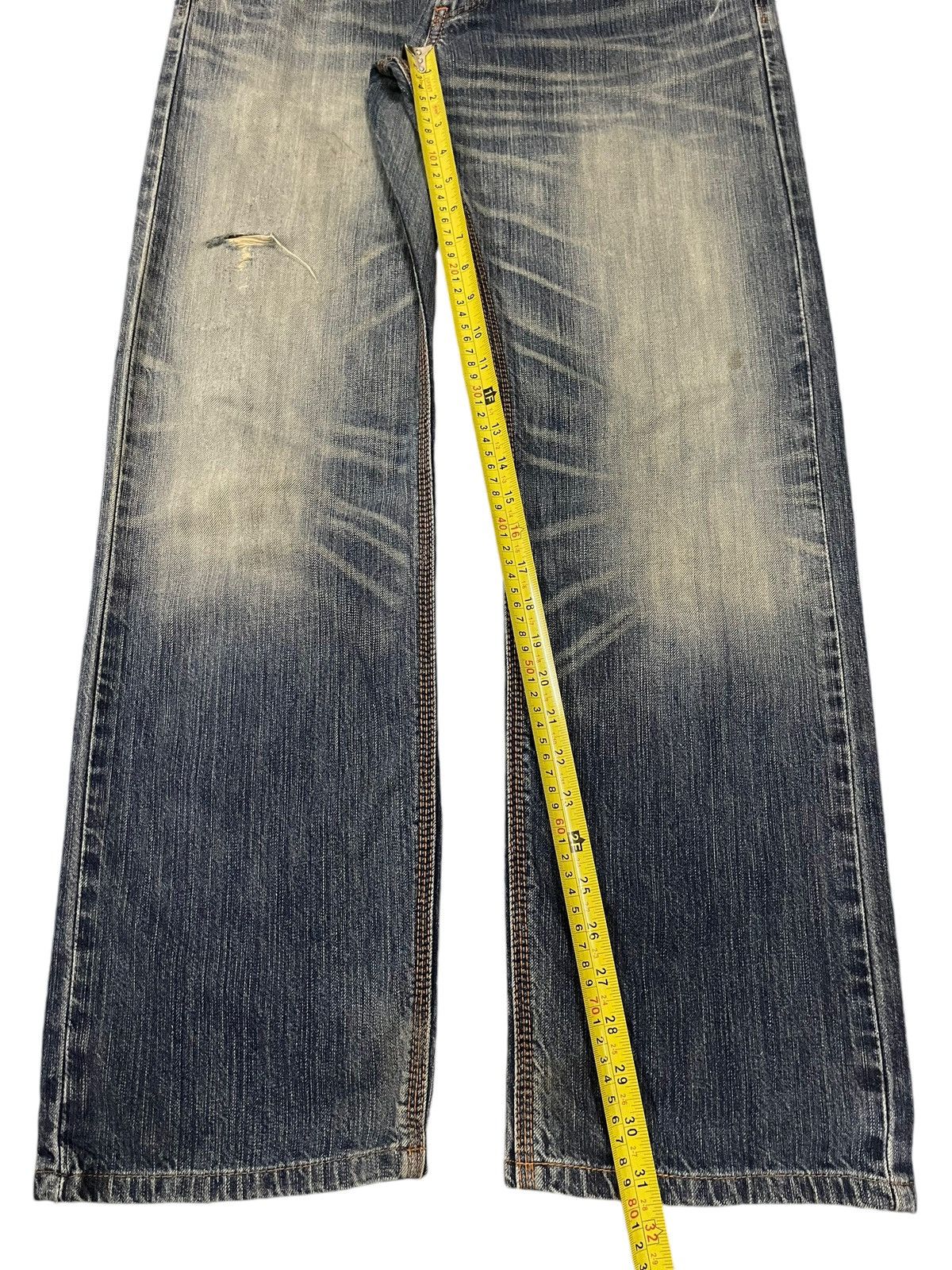 Edwin Vintage 90s Edwin Faded Wash Style Distress Loose Jeans Size US 36 / EU 52 - 13 Thumbnail
