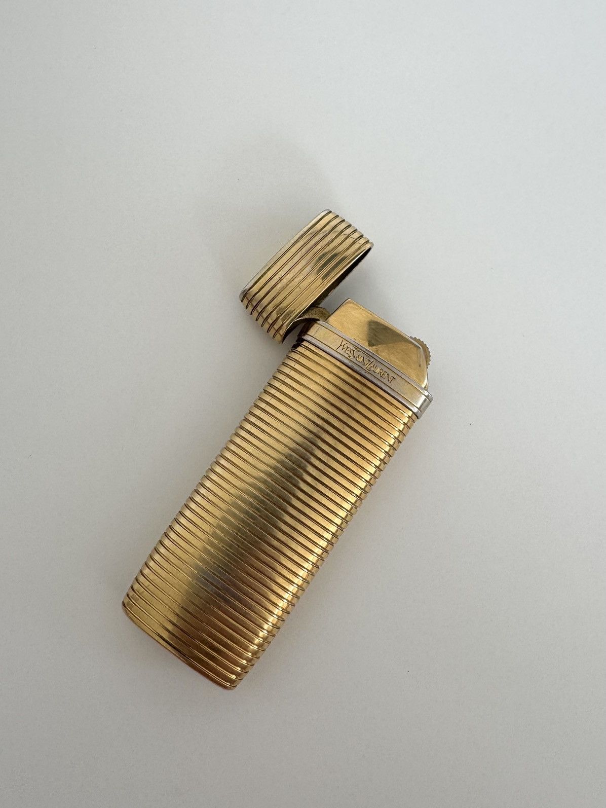 Saint Laurent Paris ★0% TAX★ 18K PLATED YVES SAINT LAURENT GAS LIGHTER JAPANESE Size ONE SIZE - 6 Thumbnail