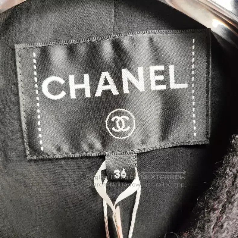 Chanel Chanel 22A Handicraft Workshop Series Black Woollen Silhou Size XS / US 0-2 / IT 36-38 - 3 Thumbnail