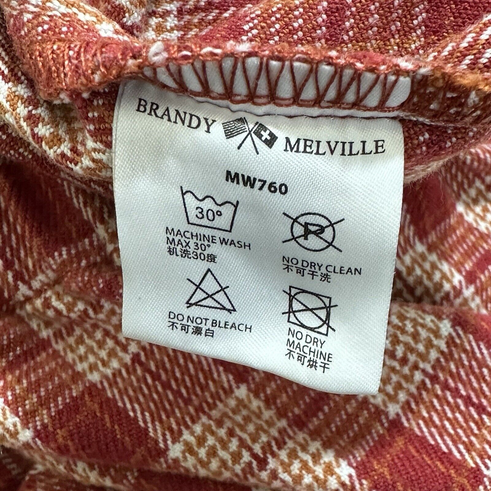 Brandy Melville Brandy Melville One Size Red Plaid High Rise Tilden Pants Size 24" / US 00 / IT 34 - 5 Thumbnail