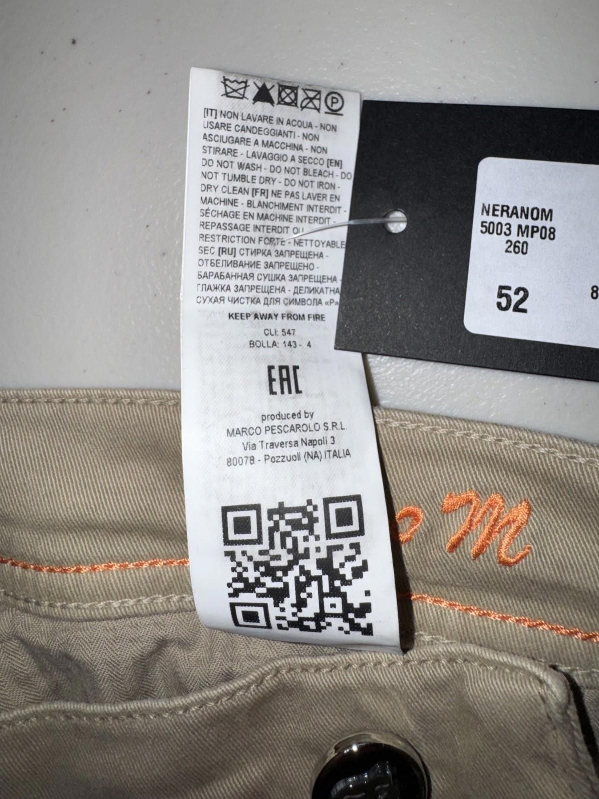Marco Pescarolo MARCO PESCAROLO CASHMERE COTTON CHINO PANTS SIZE 36 US 52 IT Size 36R - 9 Thumbnail