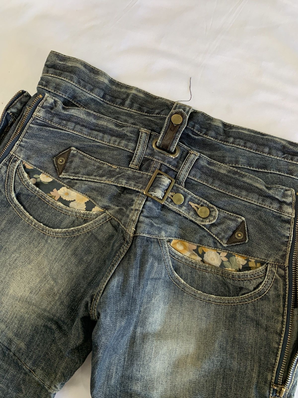 PPFM PPFM double waist punk distressed denim jeans Size US 32 / EU 48 - 9 Thumbnail