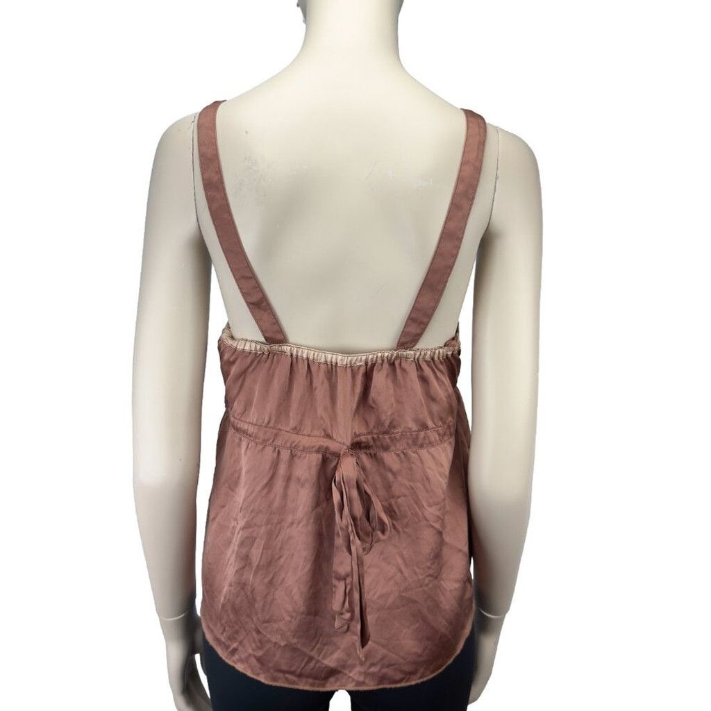 Sandro SANDRO Silk Coquette Dusty Pink Romantic Top Cami Size 1 / S Size XS / US 0-2 / IT 36-38 - 3 Thumbnail