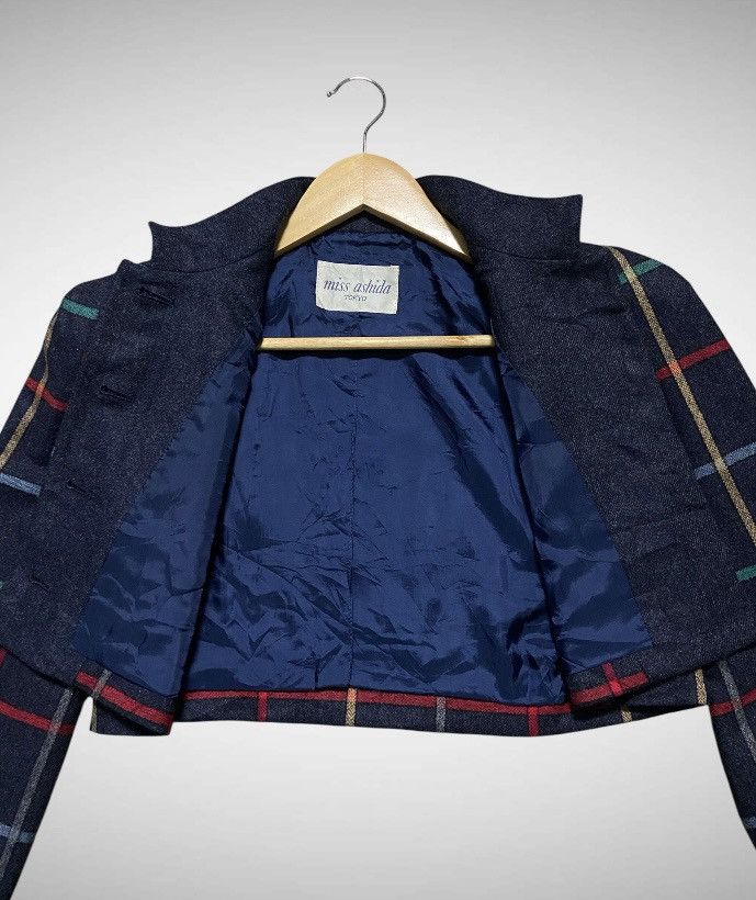 Japanese Brand Vintage Miss Ashida Plaid Cropped Wool Blend Bolero Jacket Size M / US 6-8 / IT 42-44 - 6 Thumbnail
