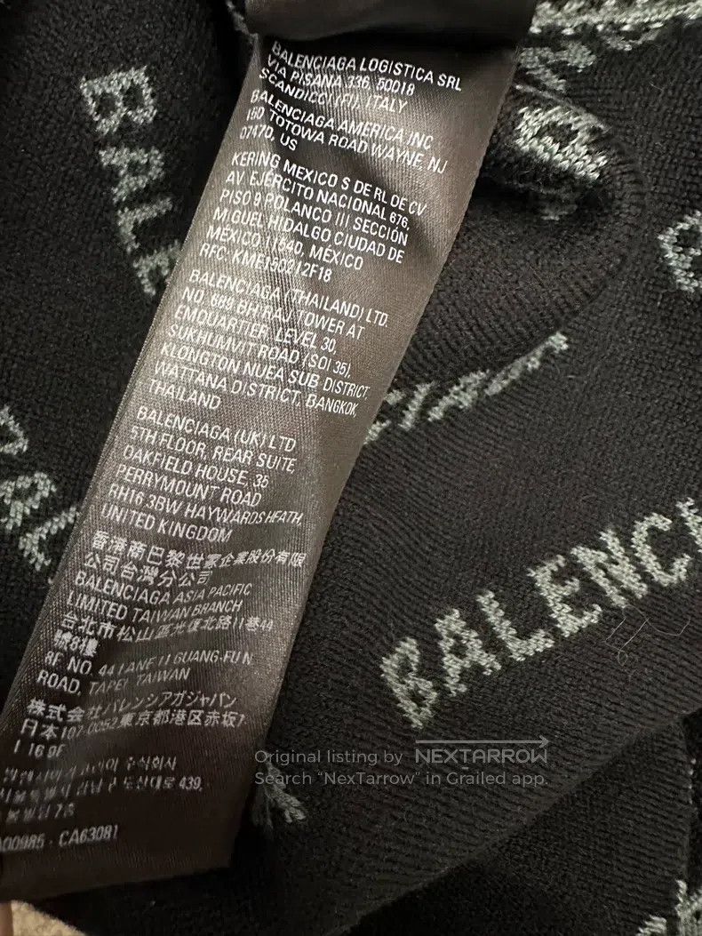 Balenciaga Balenciaga Full Bullet Screen Logo Long Sleeve Knit Sweate Size US L / EU 52-54 / 3 - 6 Thumbnail