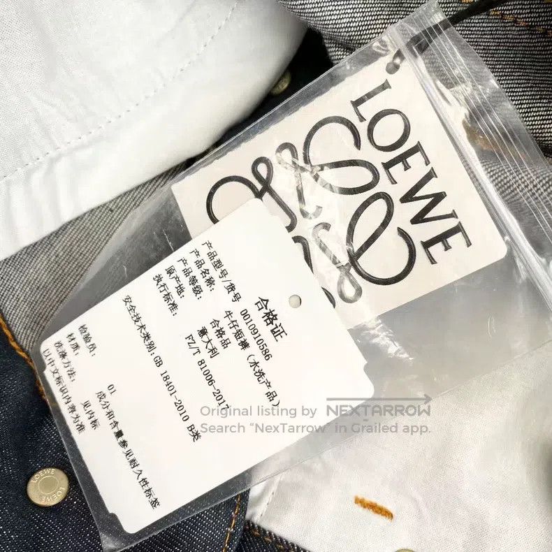Loewe Loewe Cotton dark blue leather patch logo denim shorts Size 24" / US 00 / IT 34 - 8 Thumbnail