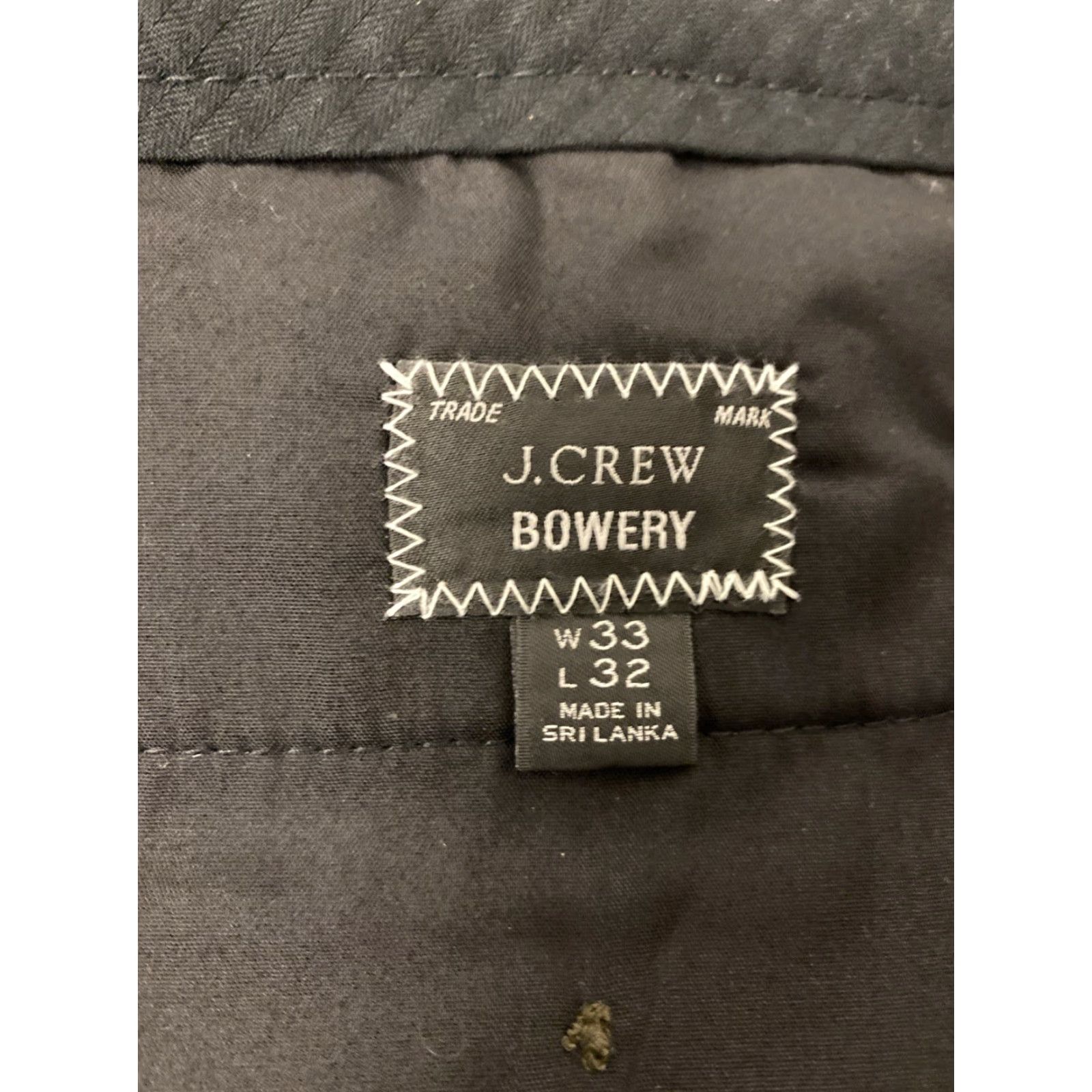 Vintage J Crew Dress Pants Men 32x32 Gray Slim Tapered Flat Front Elastic Waist Zipper Pockets Knit Wool Polyester Regular Belt Ready Mens Size US 32 / EU 48 - 7 Thumbnail