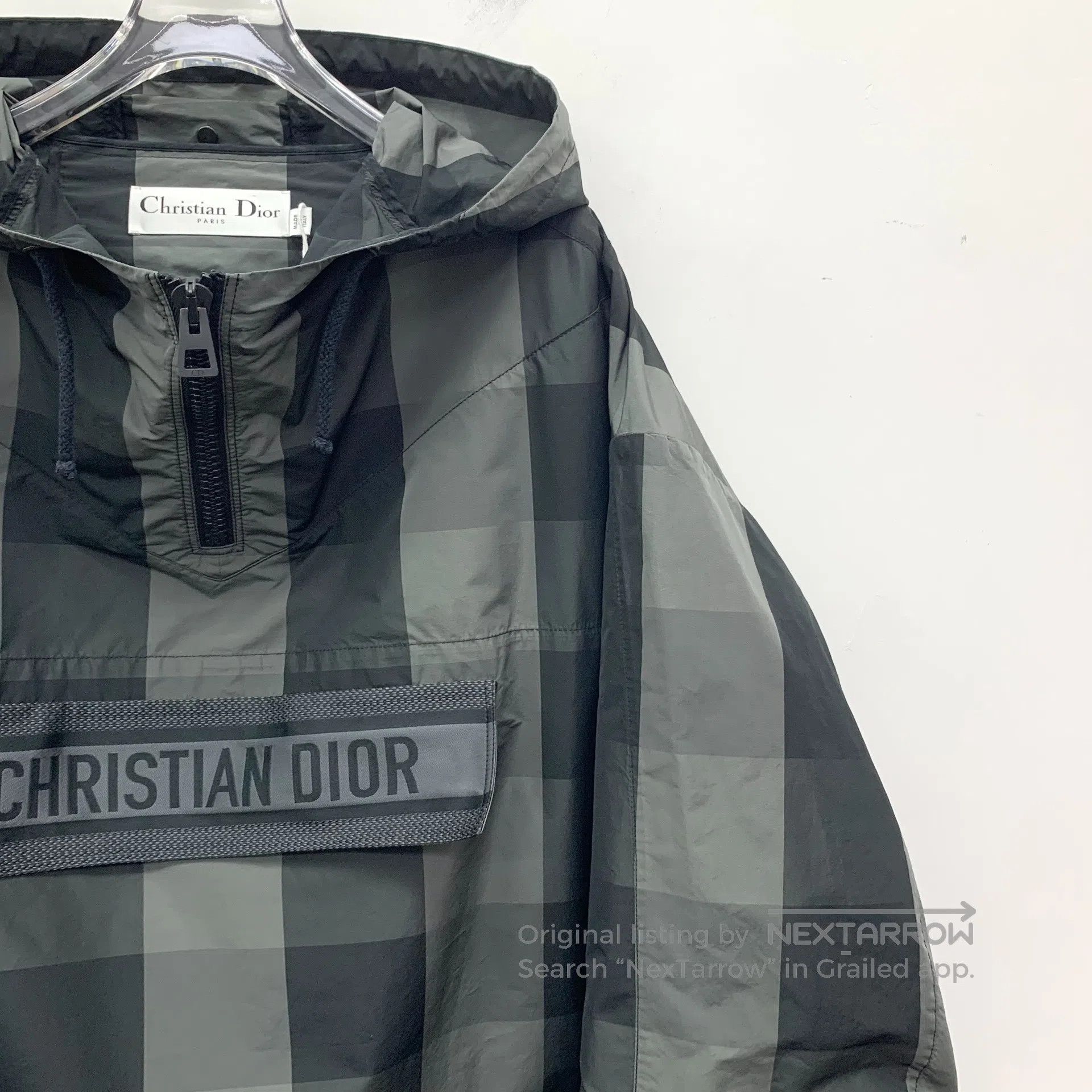 Dior Dior Color Block Plaid Logo Letter Half-zip Hooded Long-sl Size US XS / EU 42 / 0 - 3 Thumbnail