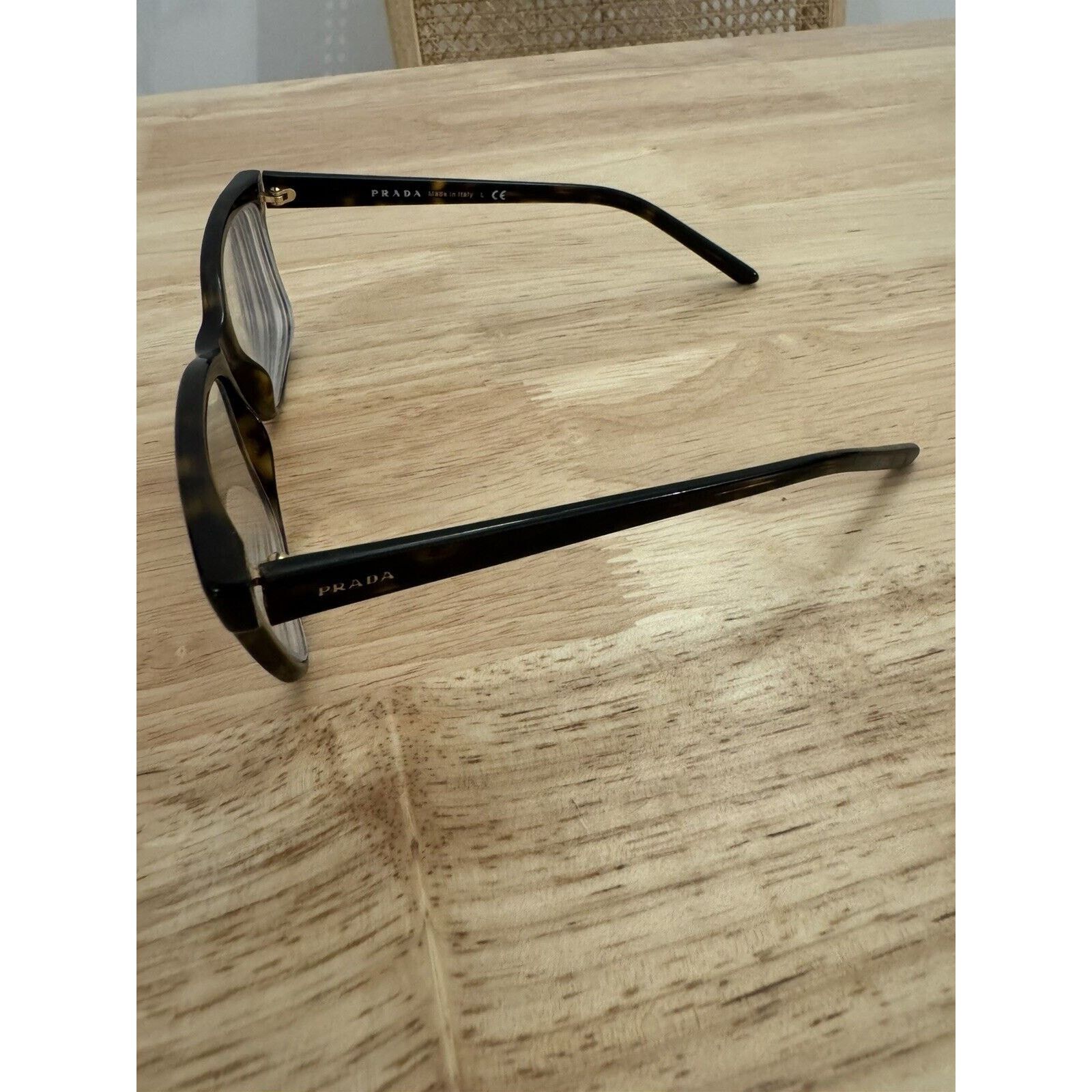 Prada Prada Eyeglasses Frames VPR 17V-F 2AU-1O1 Tortoise Square Size ONE SIZE - 3 Thumbnail