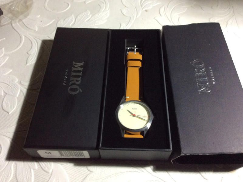 Designer Miro White/Brown Men's Watch Size ONE SIZE - 1 Thumbnail