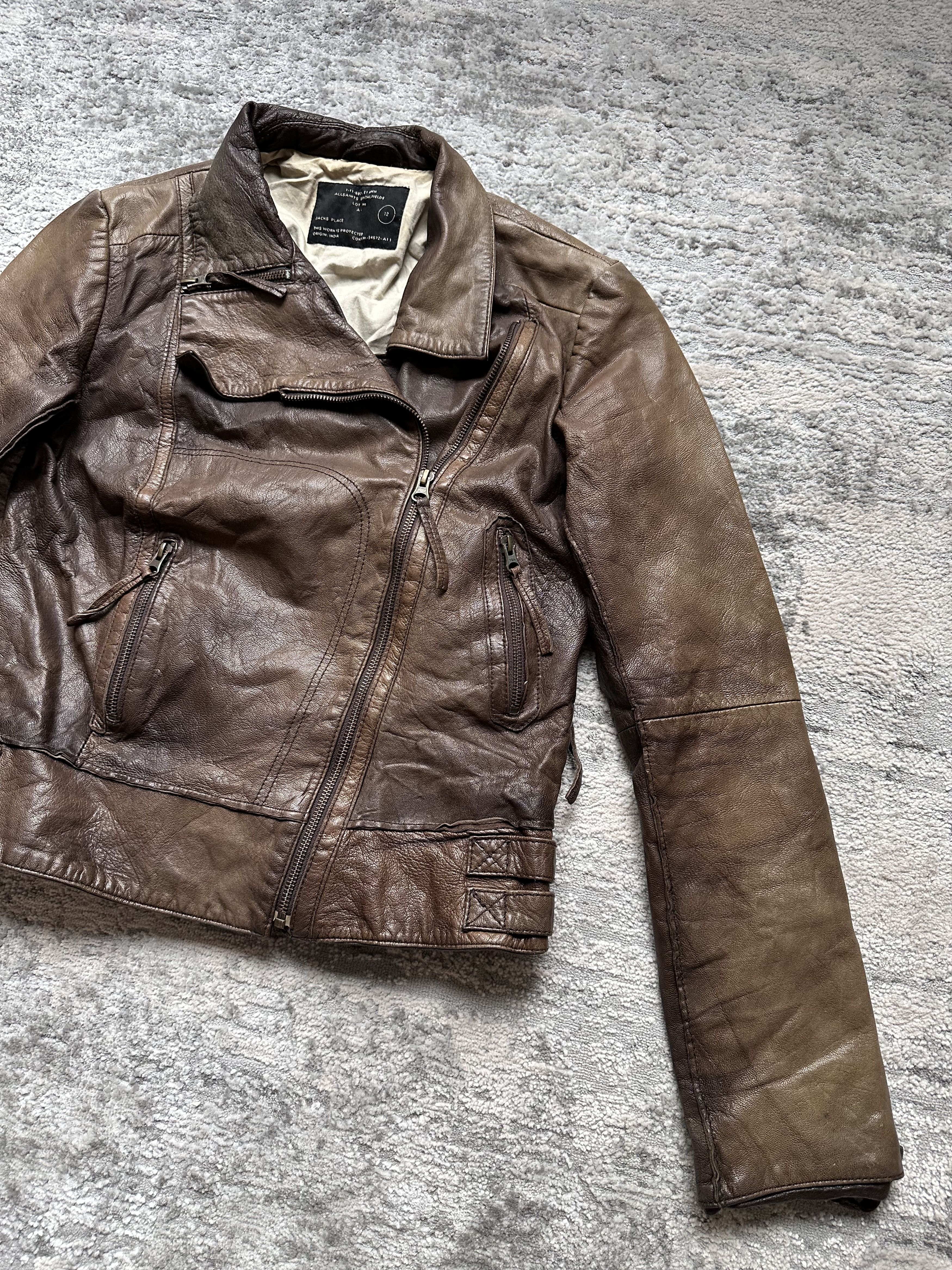Allsaints Allsaints distressed leather jacket Size L / US 10 / IT 46 - 3 Thumbnail