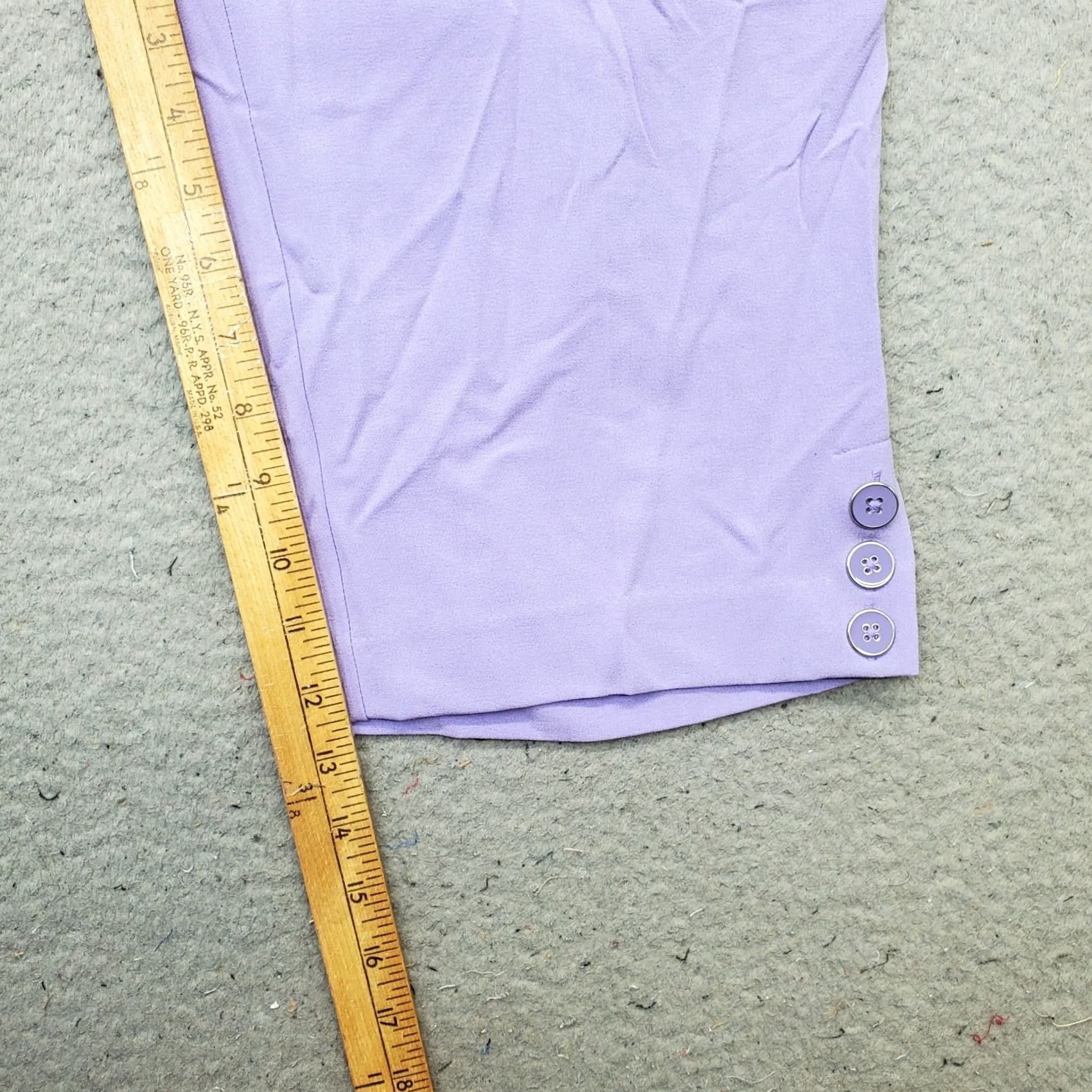 Vintage 7th Avenue Design Studio Bermuda Shorts Womens 8 Purple Ankle Button Size 30" / US 8 / IT 44 - 4 Thumbnail
