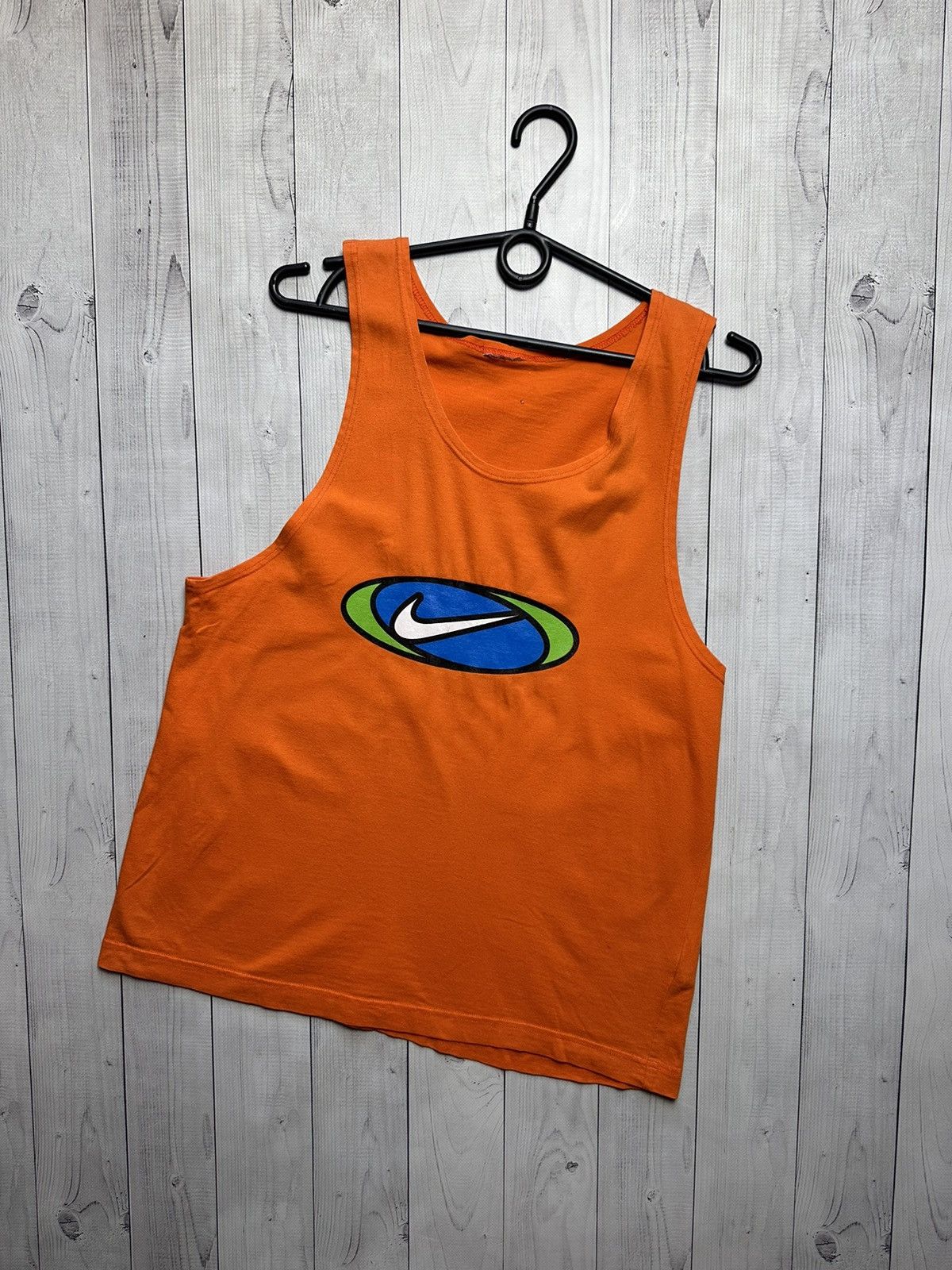 Nike × Vintage Vintage Nike orange tee big swoosh logo size S Size US S / EU 44-46 / 1 - 1 Thumbnail