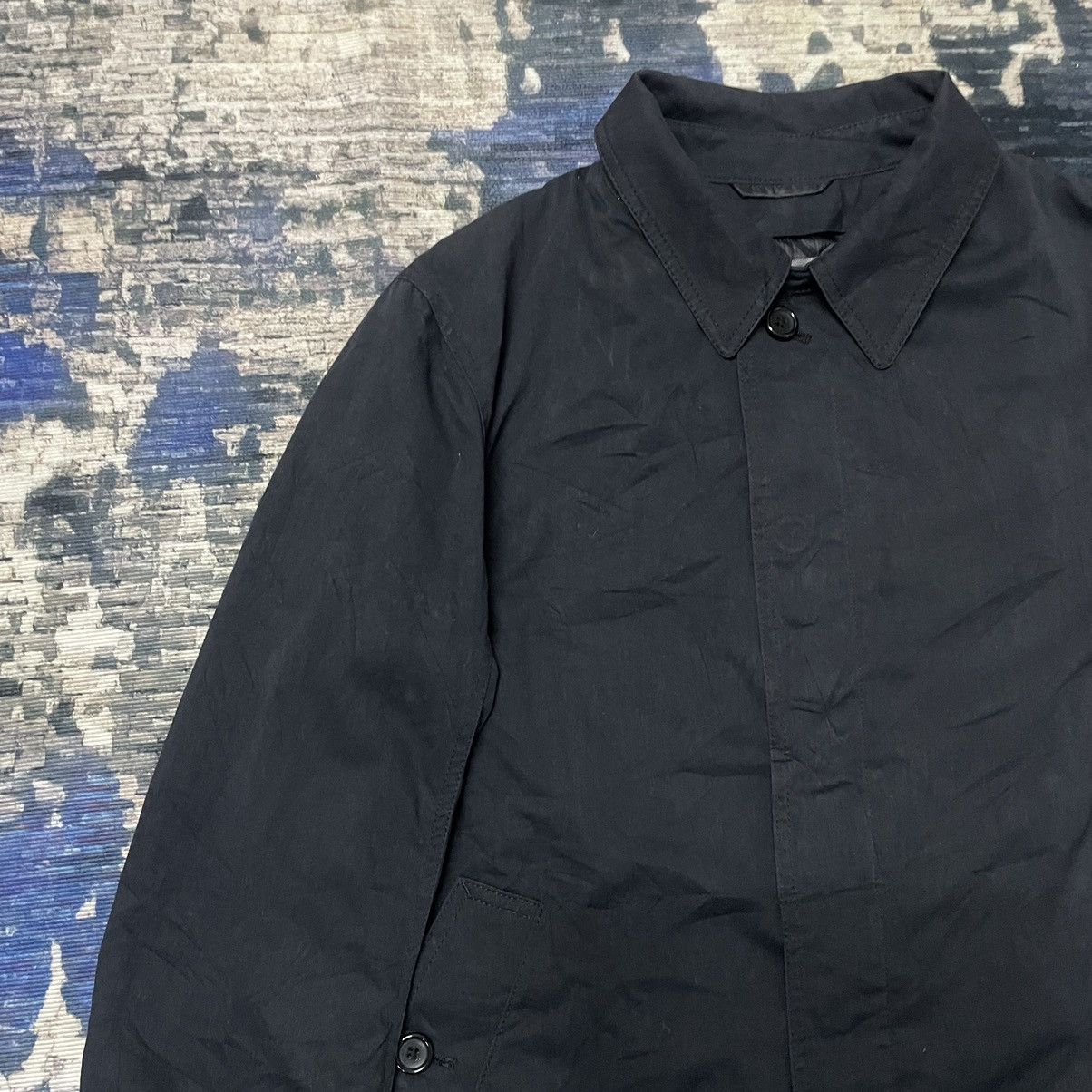 Lacoste Vintage Lacoste Long Coat Button Jacket Black Faded Nice Size US M / EU 48-50 / 2 - 4 Thumbnail