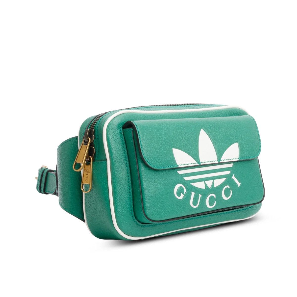 Gucci GUCCI x Adidas Green Calfskin Leather Trefoil Logo Belt Bag Size ONE SIZE - 2 Thumbnail