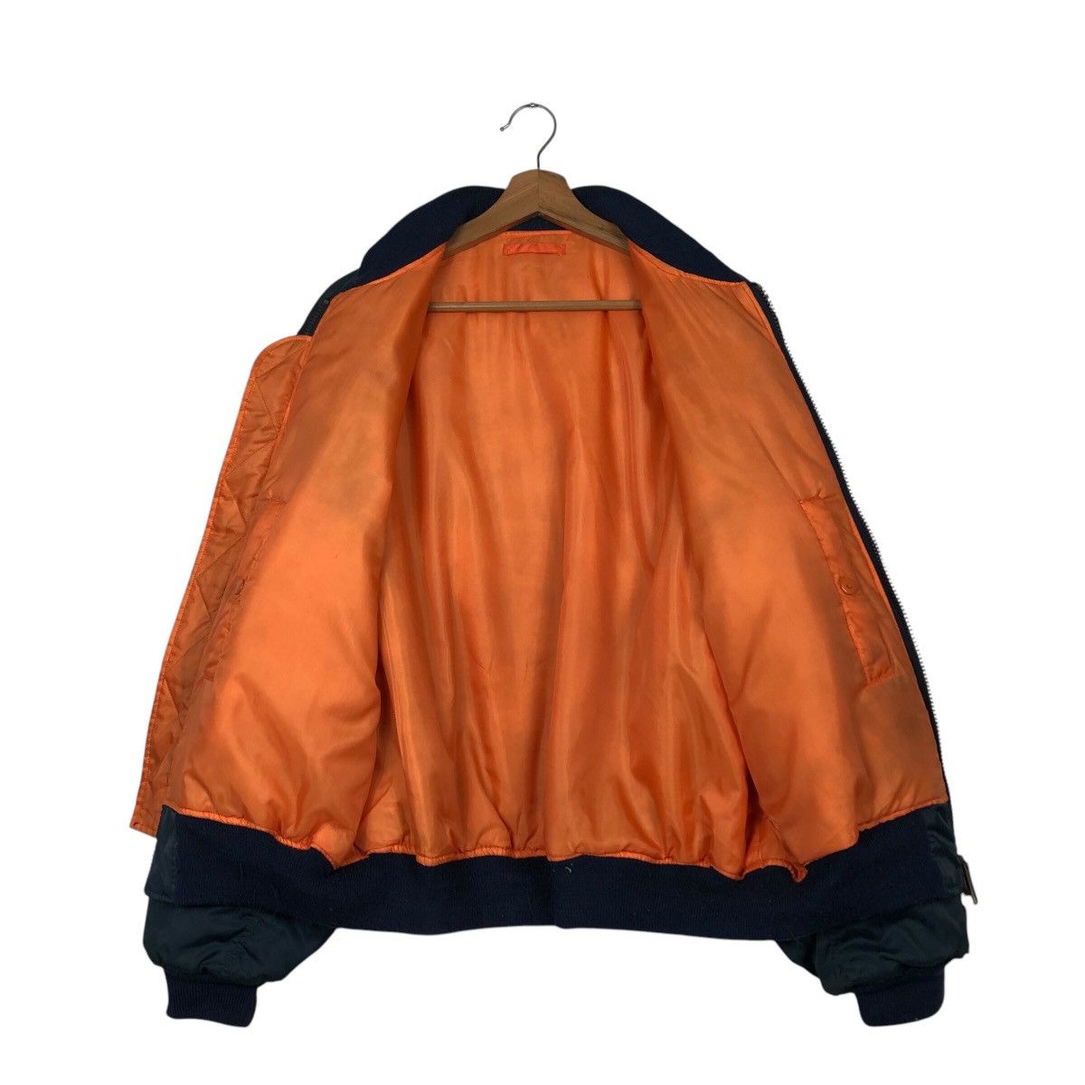 Japanese Brand 📌Vintage Reversible Bomber Jacket Ma-1 Phantom Military Size US L / EU 52-54 / 3 - 16 Thumbnail