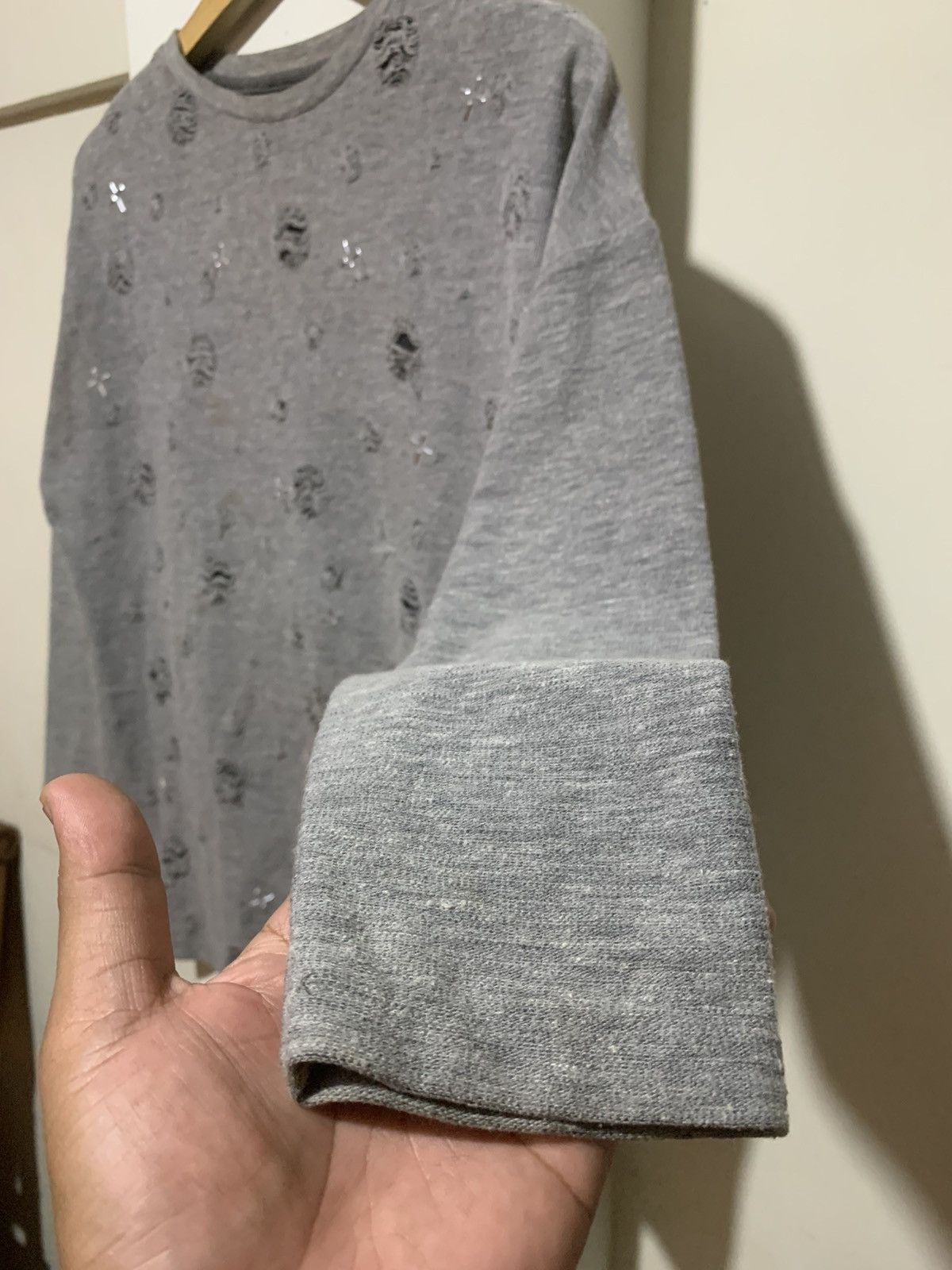 Le Grande Bleu (L.G.B.) Japanese Hype Distressed LGB ISWN Style Longsleeve tee Size US S / EU 44-46 / 1 - 3 Thumbnail