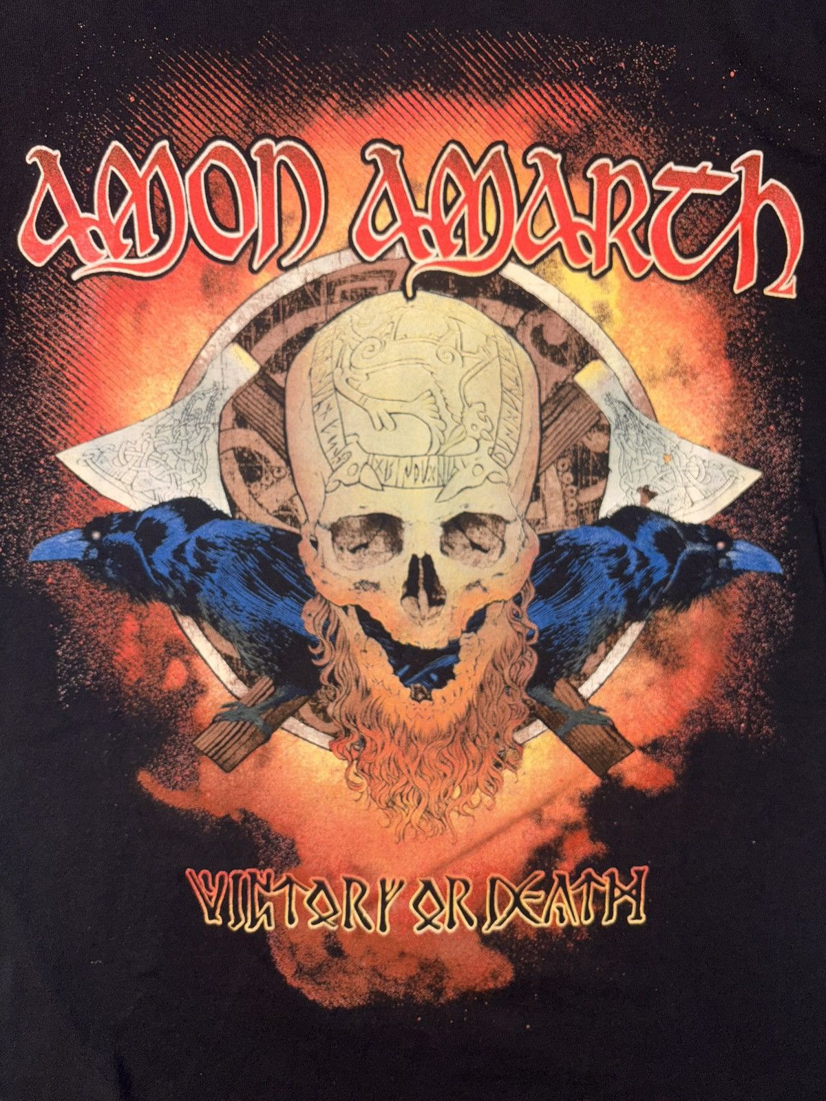 Band Tees Vtg Amon Amarth Victory Or Death Heavy Metal Band Grunge Y2K Size US L / EU 52-54 / 3 - 2 Thumbnail