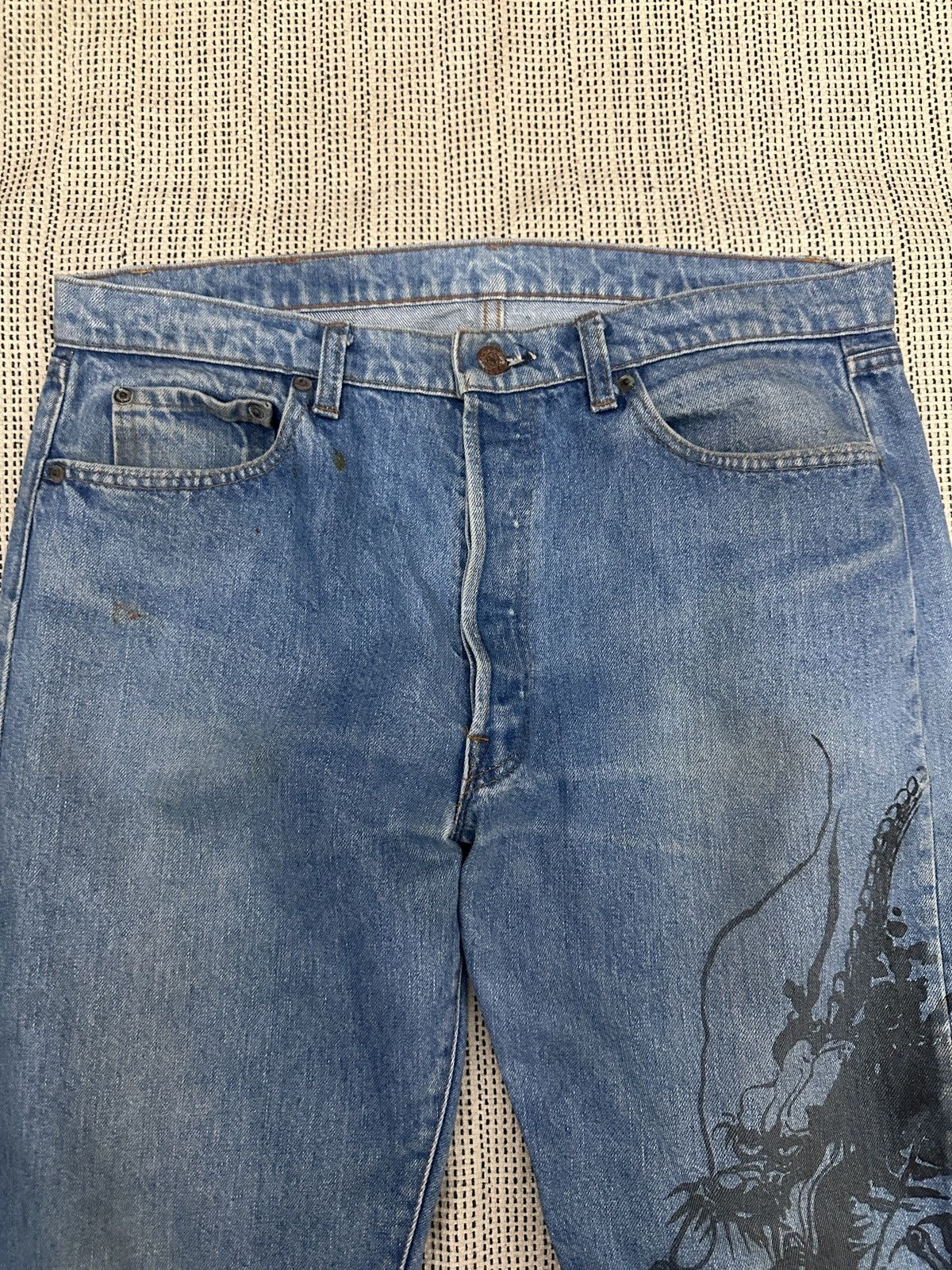 Levi's 🔥🔥🔥Vintage 80s Levi’s 501 Jeans Denim Pants Dragon Size US 34 / EU 50 - 4 Thumbnail