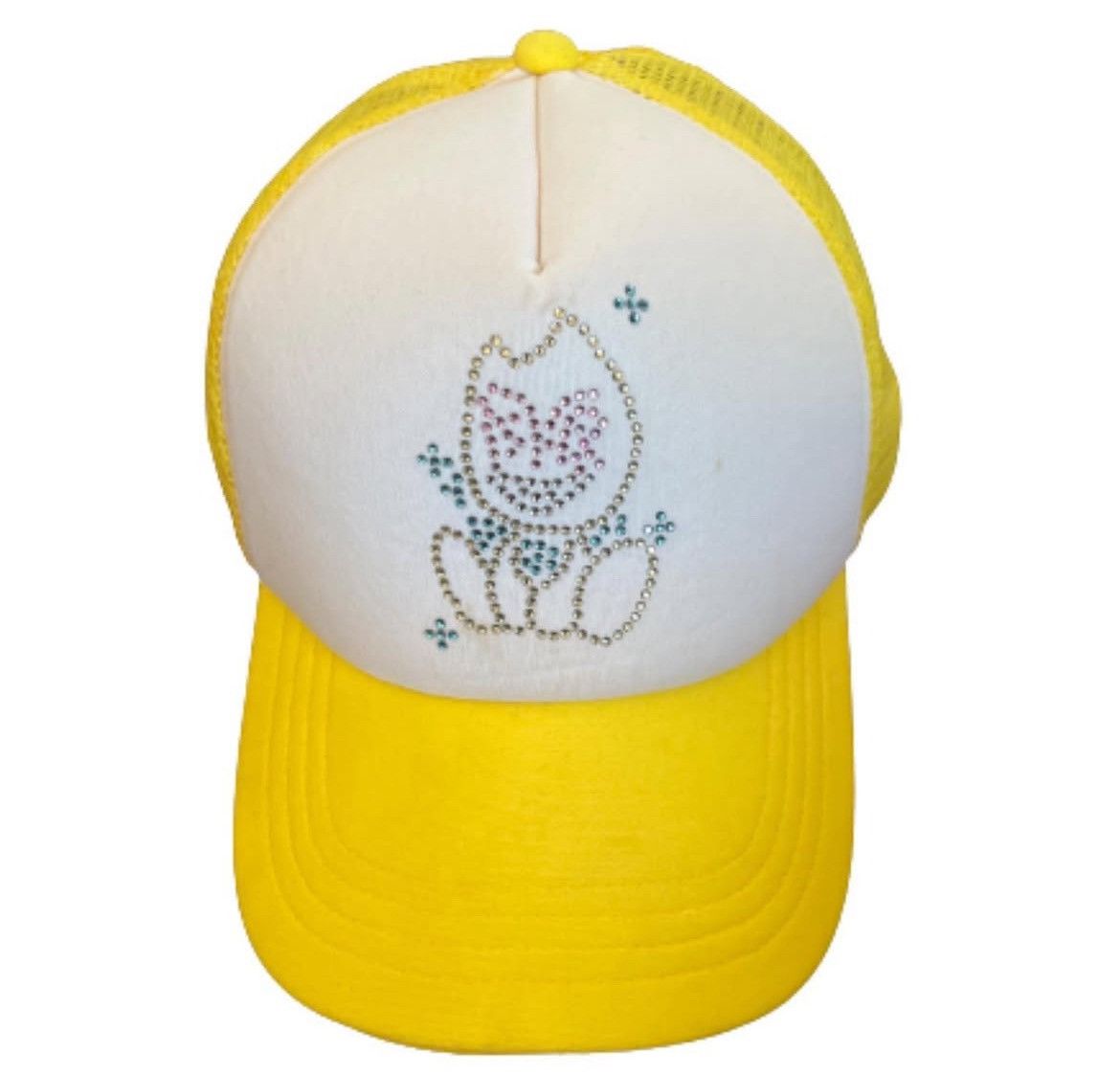 Drain Gang Drain Baby Rhinestone Hat Yellow Size ONE SIZE - 1 Thumbnail