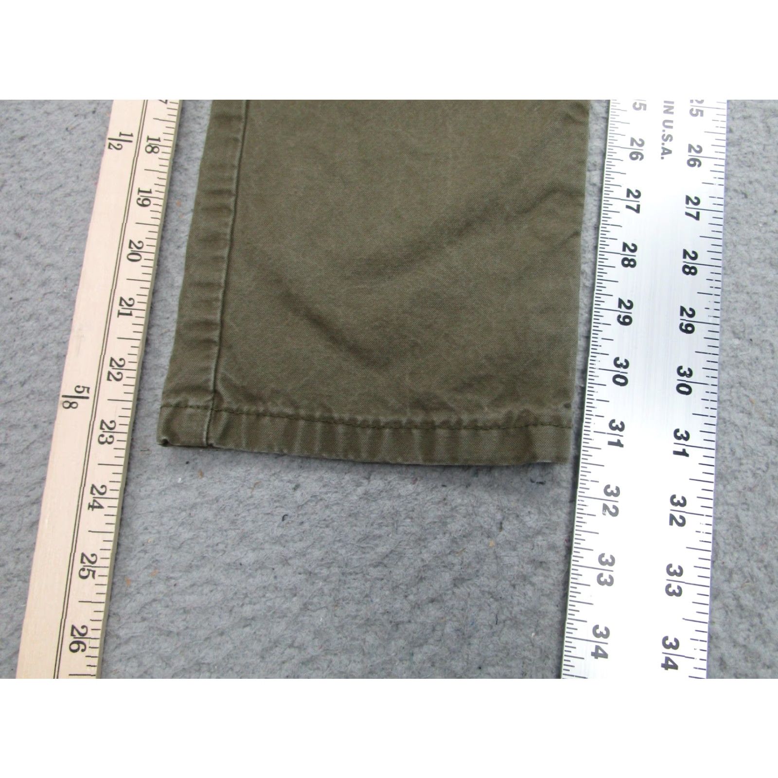 Apolis Apolis Pants Mens 26 Olive Green Standard Issue Utility Chino Cotton Workwear Size US 26 / EU 42 - 2 Thumbnail