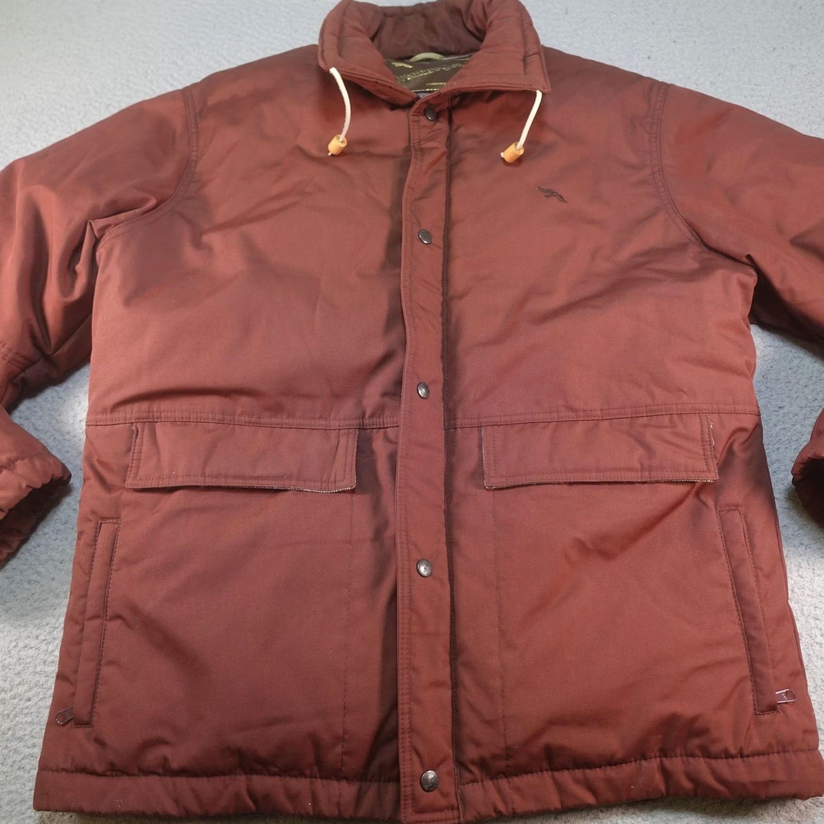 Vintage VINTAGE Adventure Gear Vagabond Jacket Mens XL Brown Down Puffer Canvas Zip Stand-Up Collar Winter Hiking Skiing Outdoor Size US XL / EU 56 / 4 - 4 Thumbnail