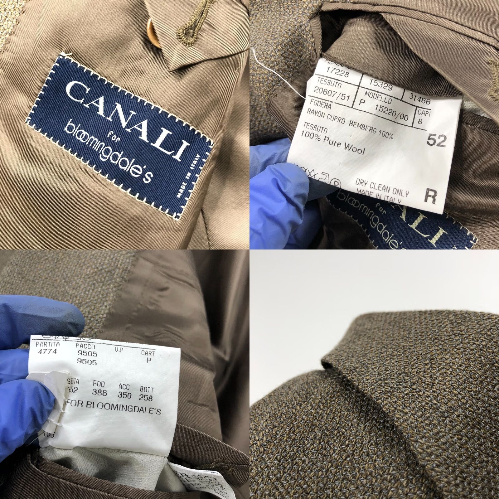 Canali Canali Sport Coat Jacket Brown 100% Wool Button Blazer Mens Regular Sized 40 MINT Size 40R - 9 Thumbnail