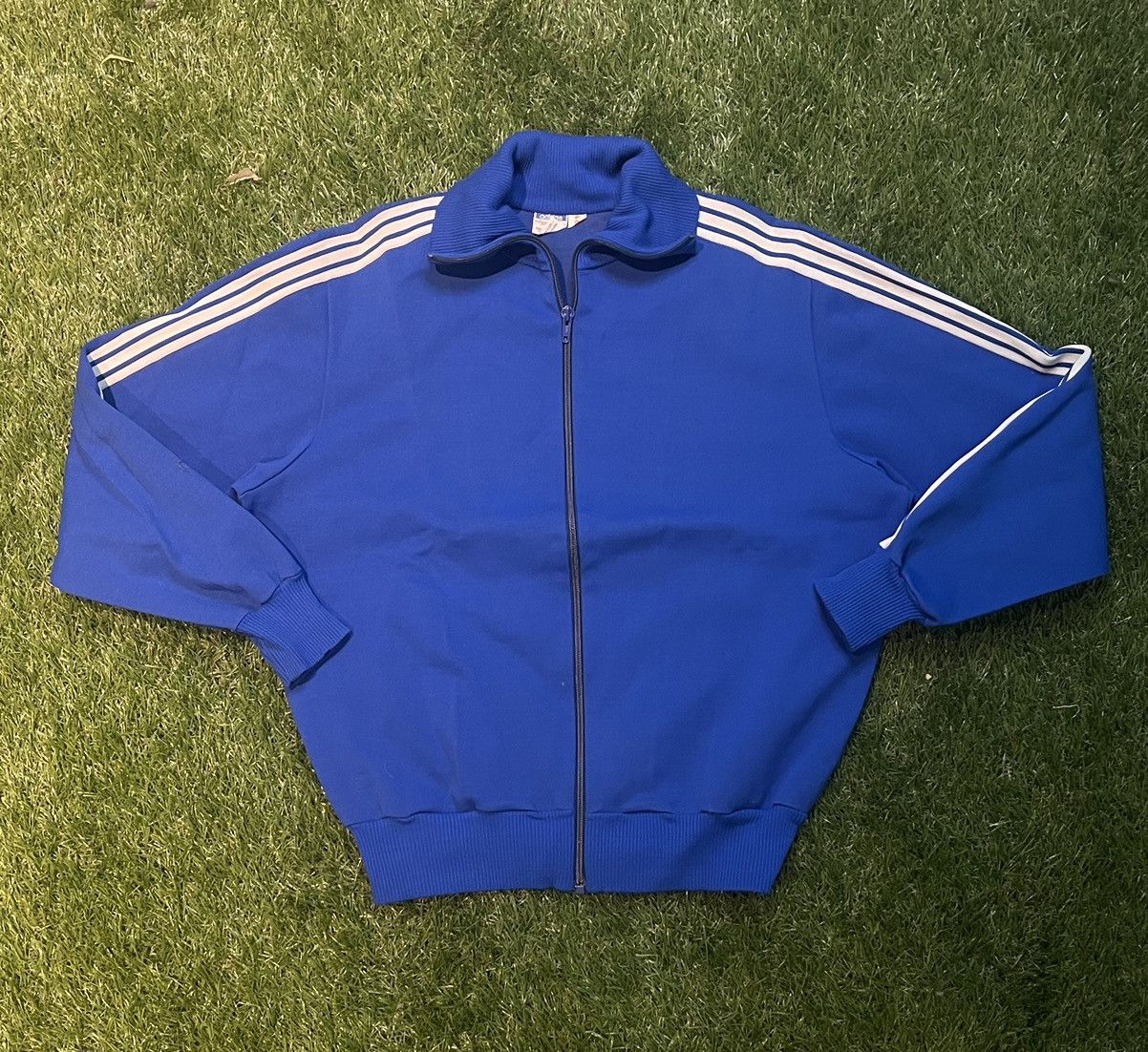 image of 1970S Adidas Track Jacket in Blue/White, Men's (Size Medium)
