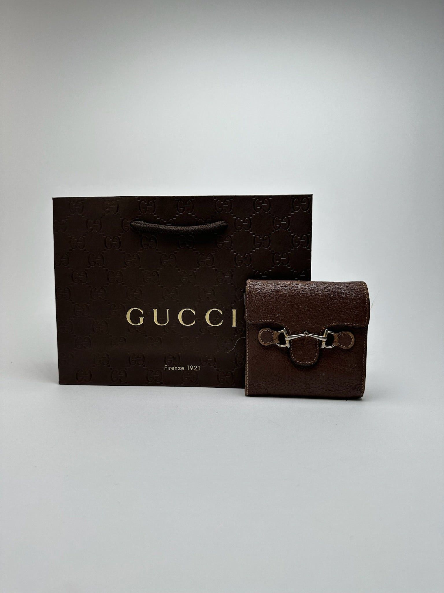 Gucci Vintage Horsebit Leather Wallet Brown Size ONE SIZE - 1 Thumbnail