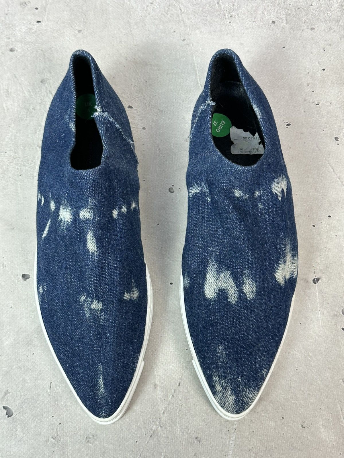 Stella McCartney Stella McCartney Blue Denim Made in Italy Slip-on Sneakers Size US 7 / IT 37 - 2 Thumbnail