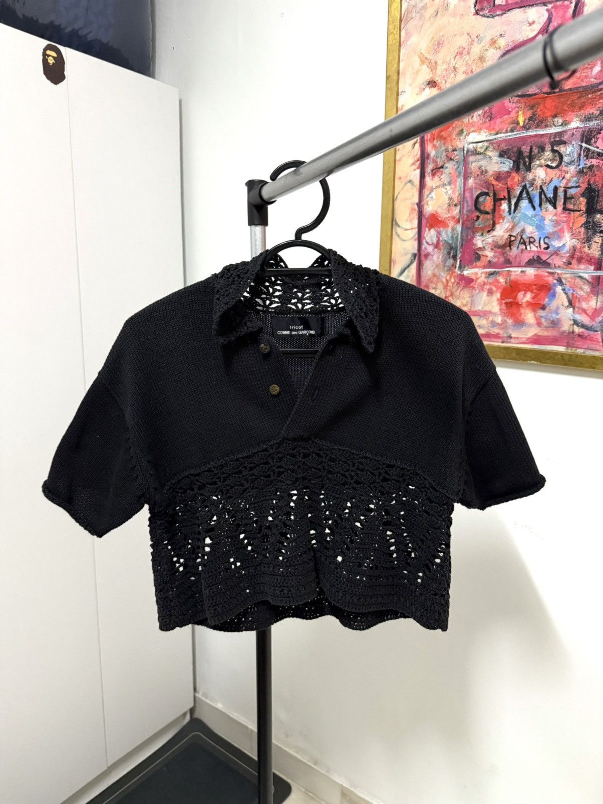 Comme des Garcons Tricot comme des garcons crop top crocheted Size S / US 4 / IT 40 - 1 Thumbnail