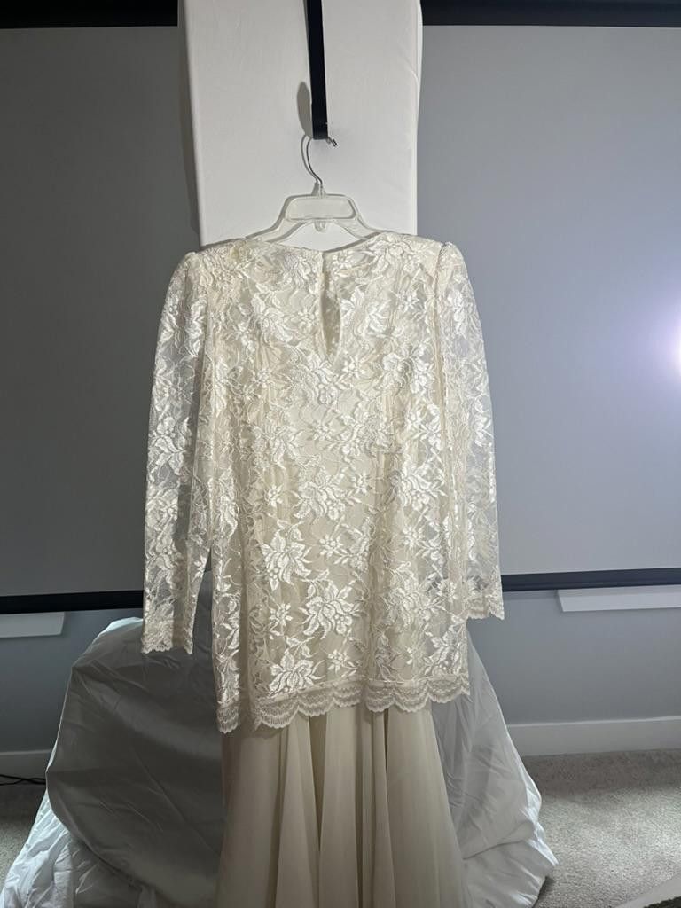 Designer Elegant Pat Richards Evening Dress with Lace Overlay Size XL / US 12-14 / IT 48-50 - 5 Thumbnail