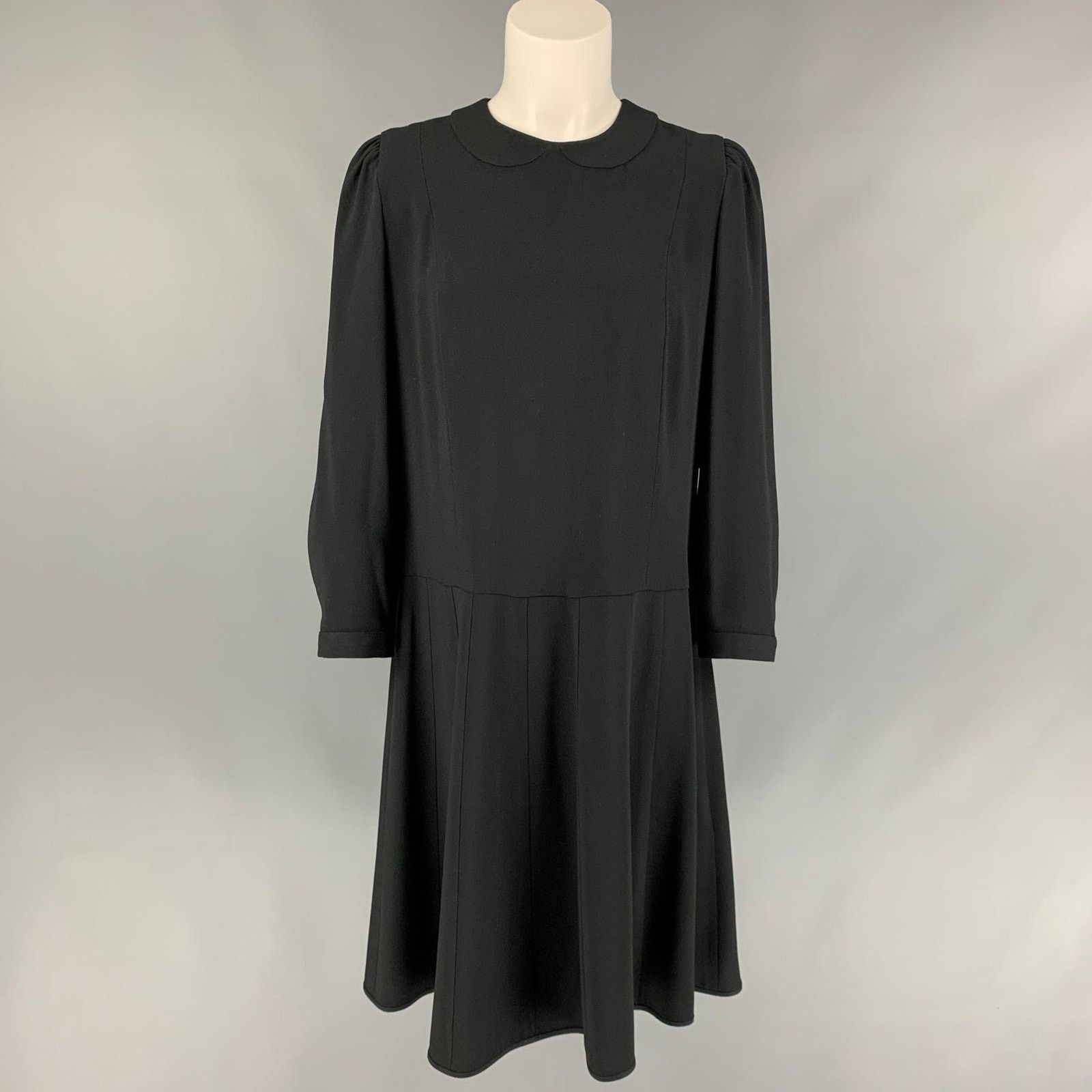 Marc Jacobs Size 6 Black Acetate / Viscose A-Line Dress Size M / US 6-8 / IT 42-44 - 1 Thumbnail