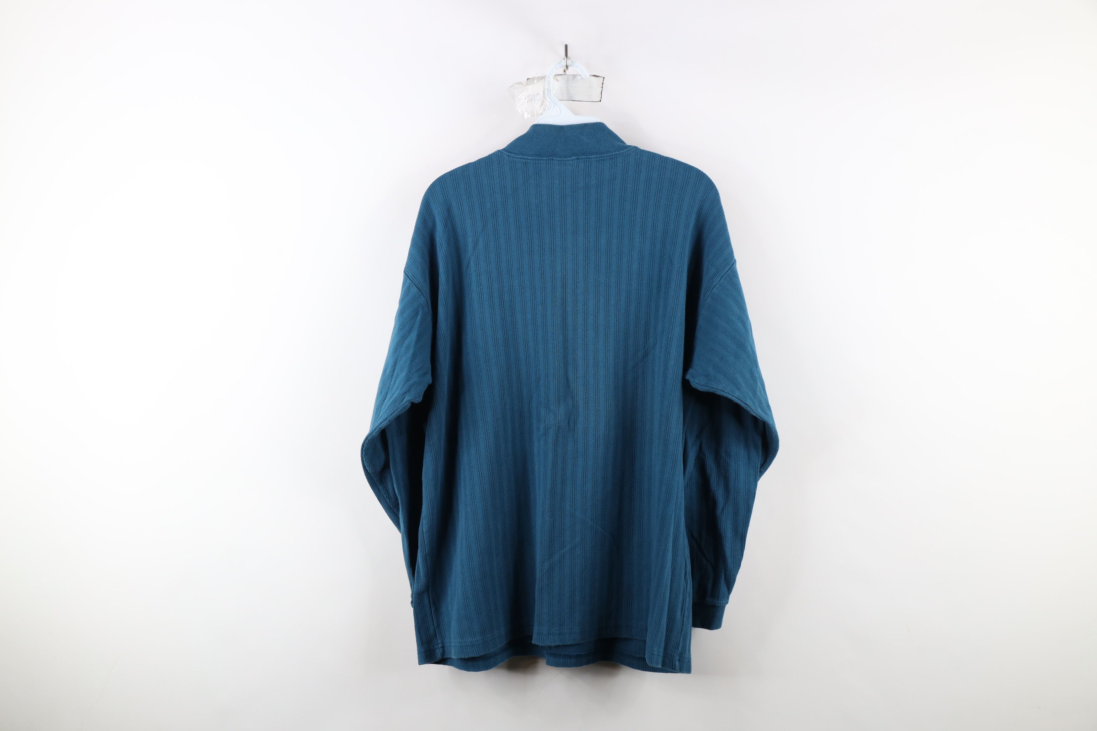 Vintage Vintage 90s Streetwear Ribbed Mock Neck Long Sleeve T-Shirt Size US XL / EU 56 / 4 - 9 Thumbnail