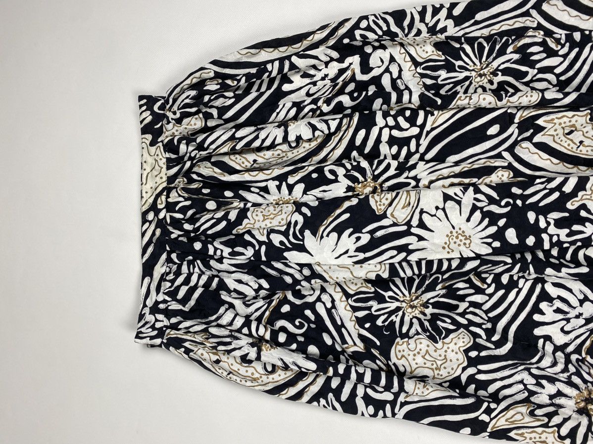 Dior × Vintage Christian Dior Coordonnes Floral Pattern Pleated Silk Skirt Size 30" / US 8 / IT 44 - 20 Thumbnail