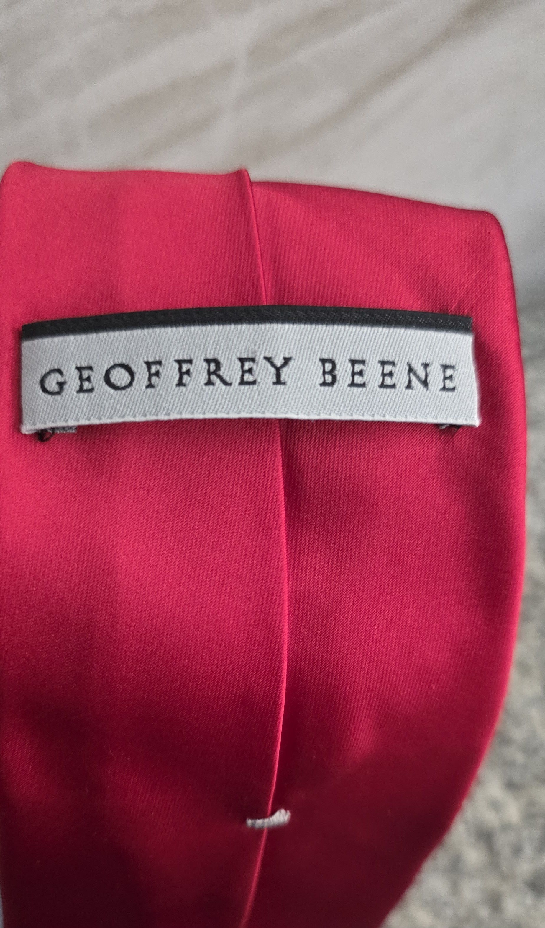 Geoffrey B. Small New Without Tags Geoffrey Beene Red Tie 58" Regular Size ONE SIZE - 3 Thumbnail