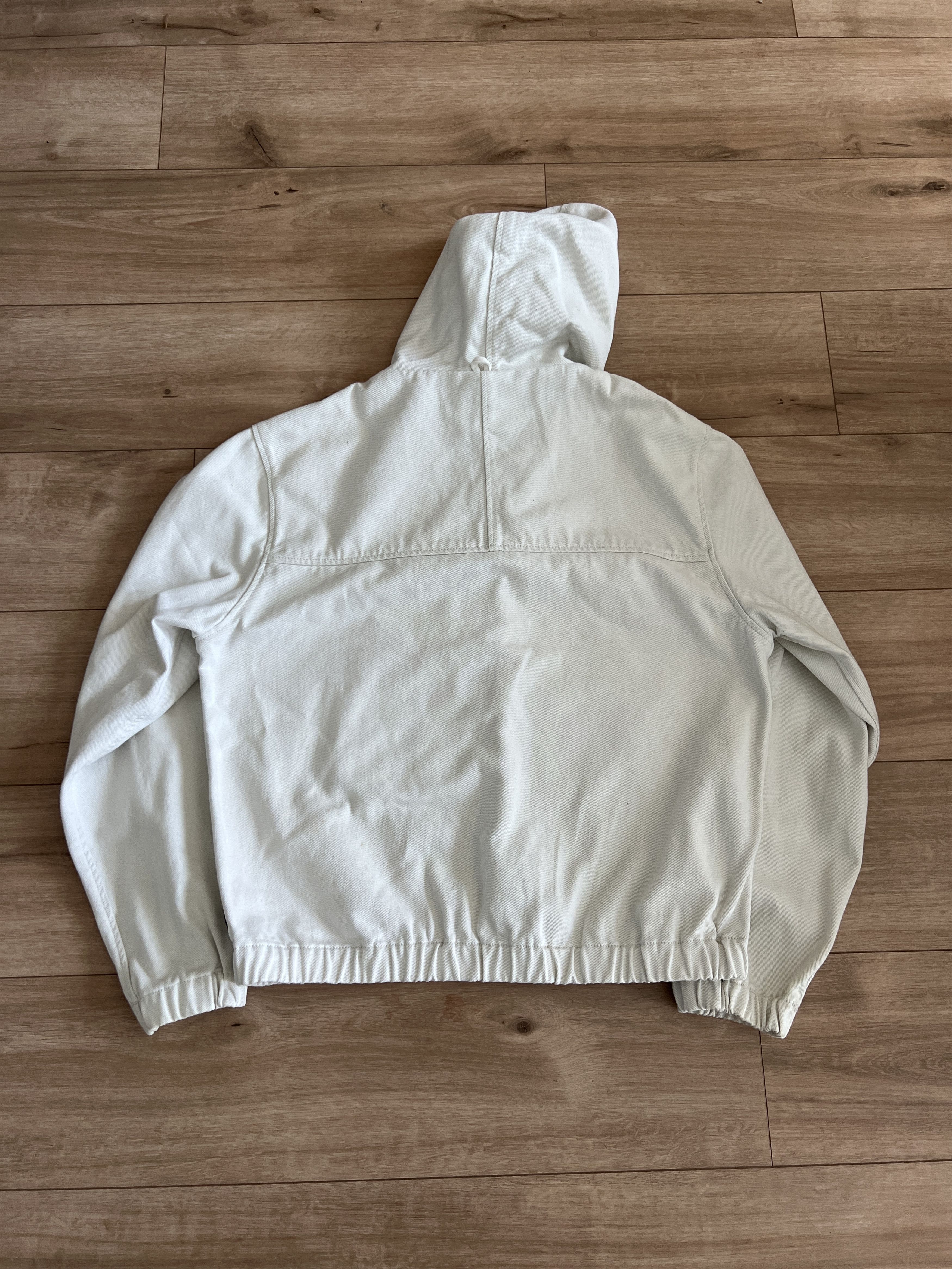 Stussy Stussy White Zip Up Hooded Work Jacket Size L Canvas Hoodie Size US L / EU 52-54 / 3 - 4 Thumbnail