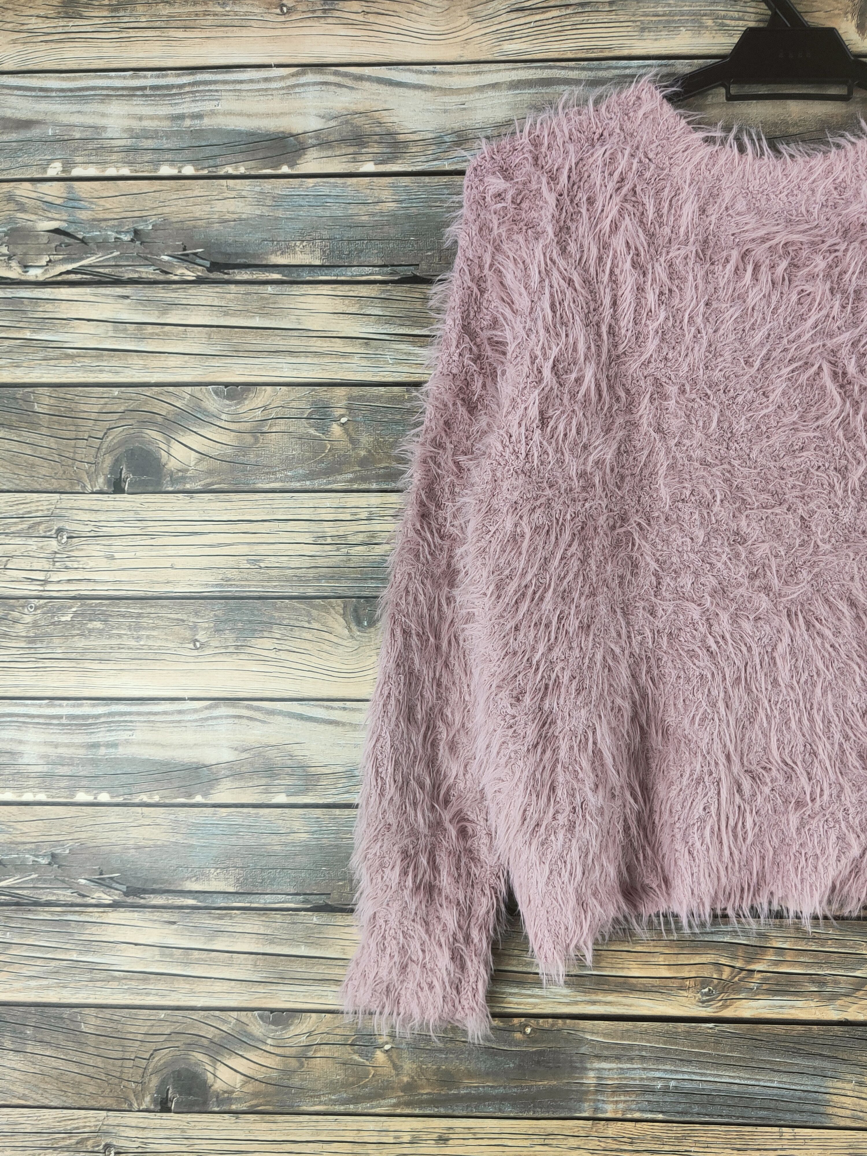 Japanese Brand DL Earth Music & Ecology Pink Fur Mohair Knitwear #46-510 Size US S / EU 44-46 / 1 - 8 Thumbnail