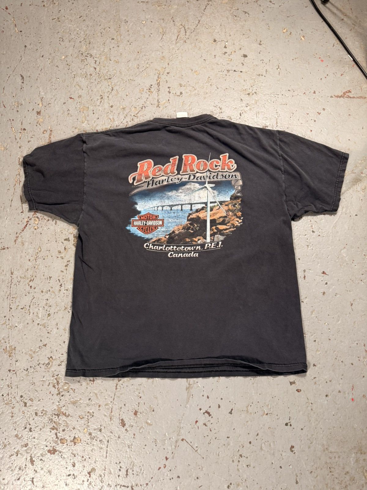 Harley Davidson Insane Sun Faded Distressed Flaming Harley Davidson Tee Size US XXL / EU 58 / 5 - 7 Thumbnail