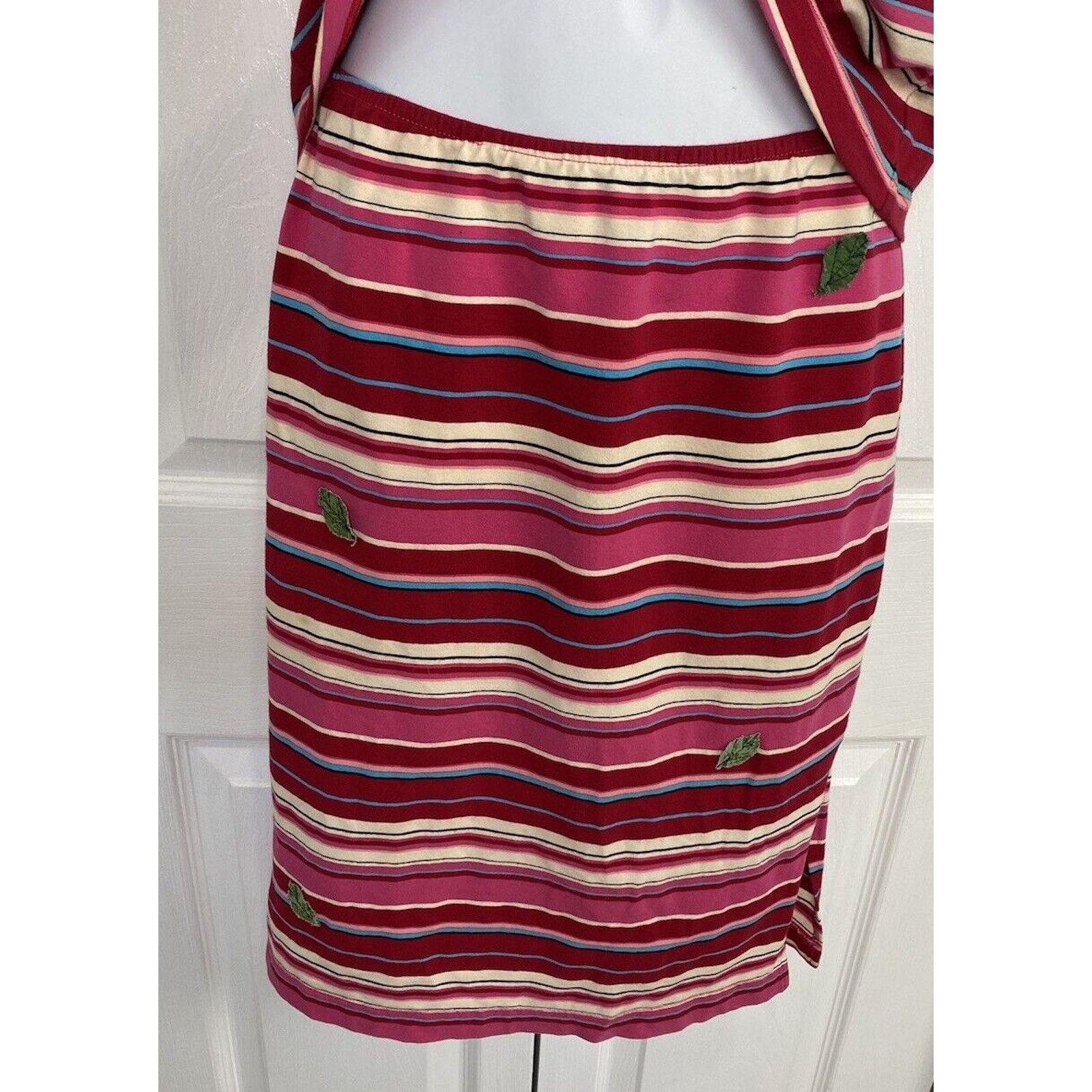 Cynthia Rowley VTG 90s Cynthia Rowley Striped Skirt Shirt Sleeveless Set Size 27" / US 4 / IT 40 - 3 Thumbnail
