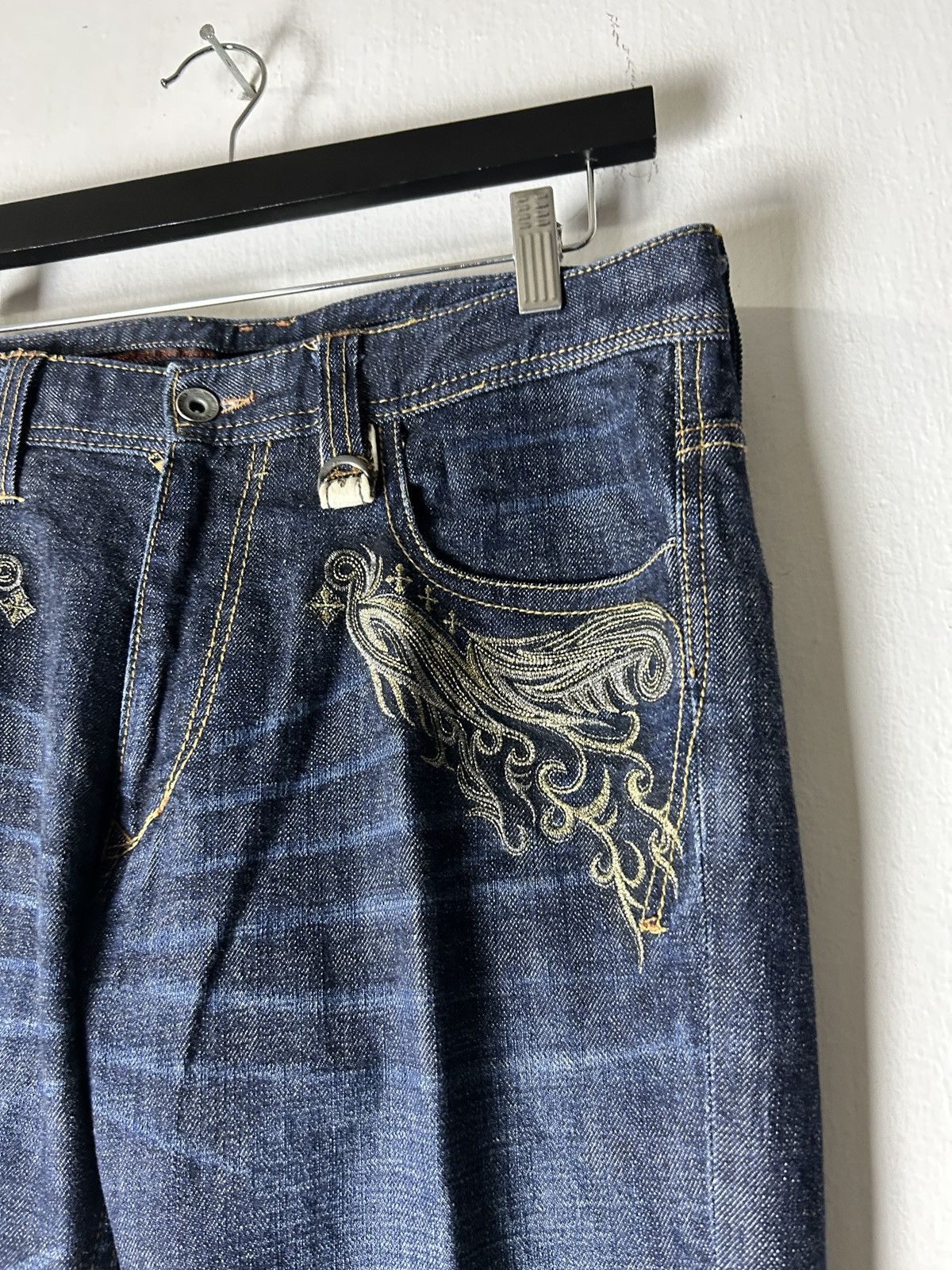 Nicole Club Nicole Club Tribal Embroidered Denim Jeans Y2K Tornado mart Size US 31 - 11 Thumbnail