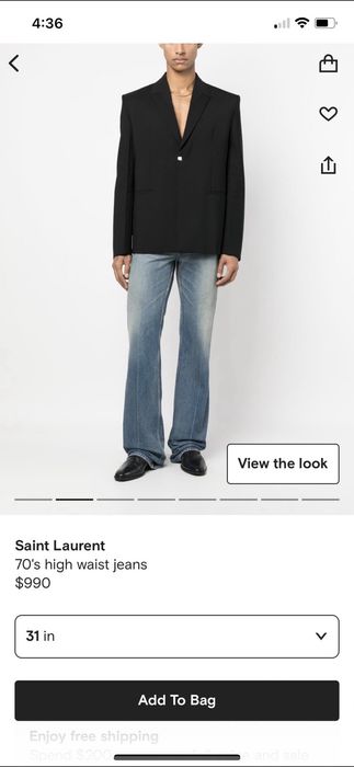 Black 70s flared jeans, Saint Laurent