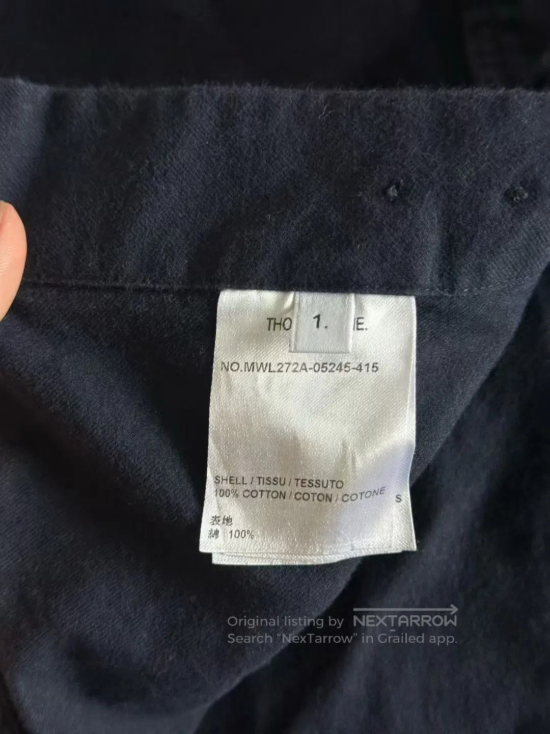 Thom Browne Thom Browne Navy Blue Sleeve Patch Shirt| Size US S / EU 44-46 / 1 - 5 Thumbnail