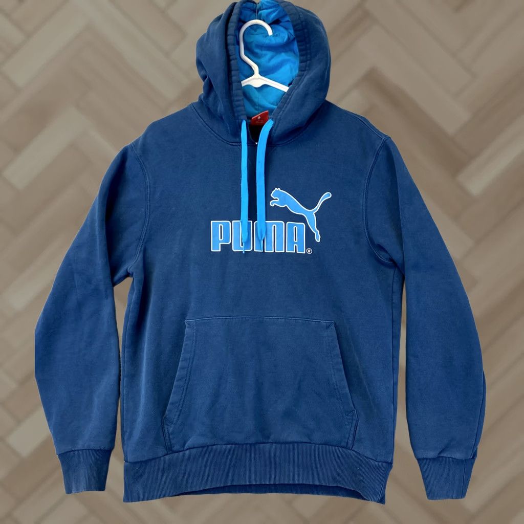 Puma PUMA Hoodie Mens Size M Turquoise Crew Neck Pullover Sweatshirt Long Sleeve Casual Modern Classic Fit Size US M / EU 48-50 / 2 - 1 Thumbnail