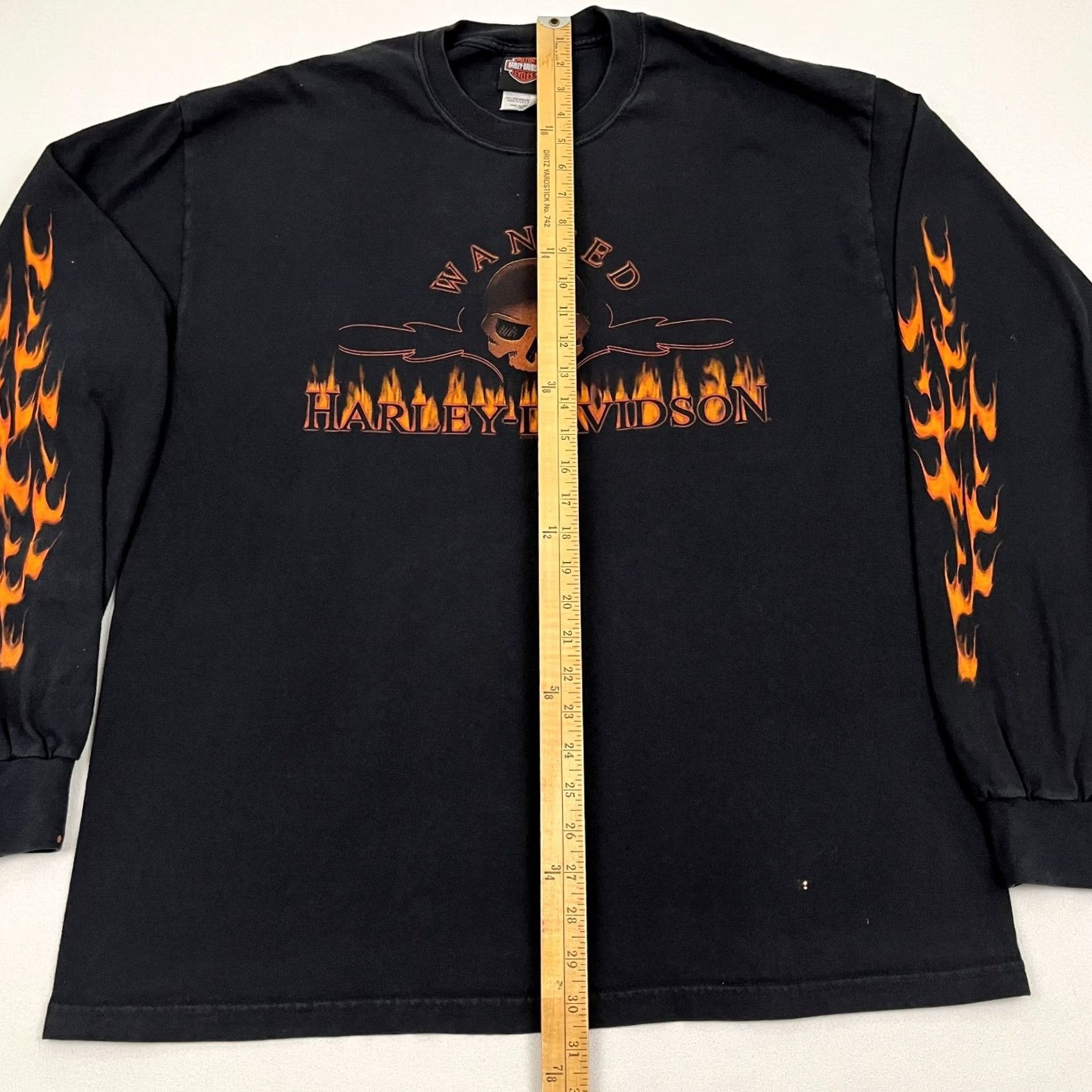 Harley Davidson VINTAGE Harley-Davidson Shirt Mens XL Black Fire Flames Biker Long Sleeve 2006 VTG Size US XL / EU 56 / 4 - 6 Thumbnail