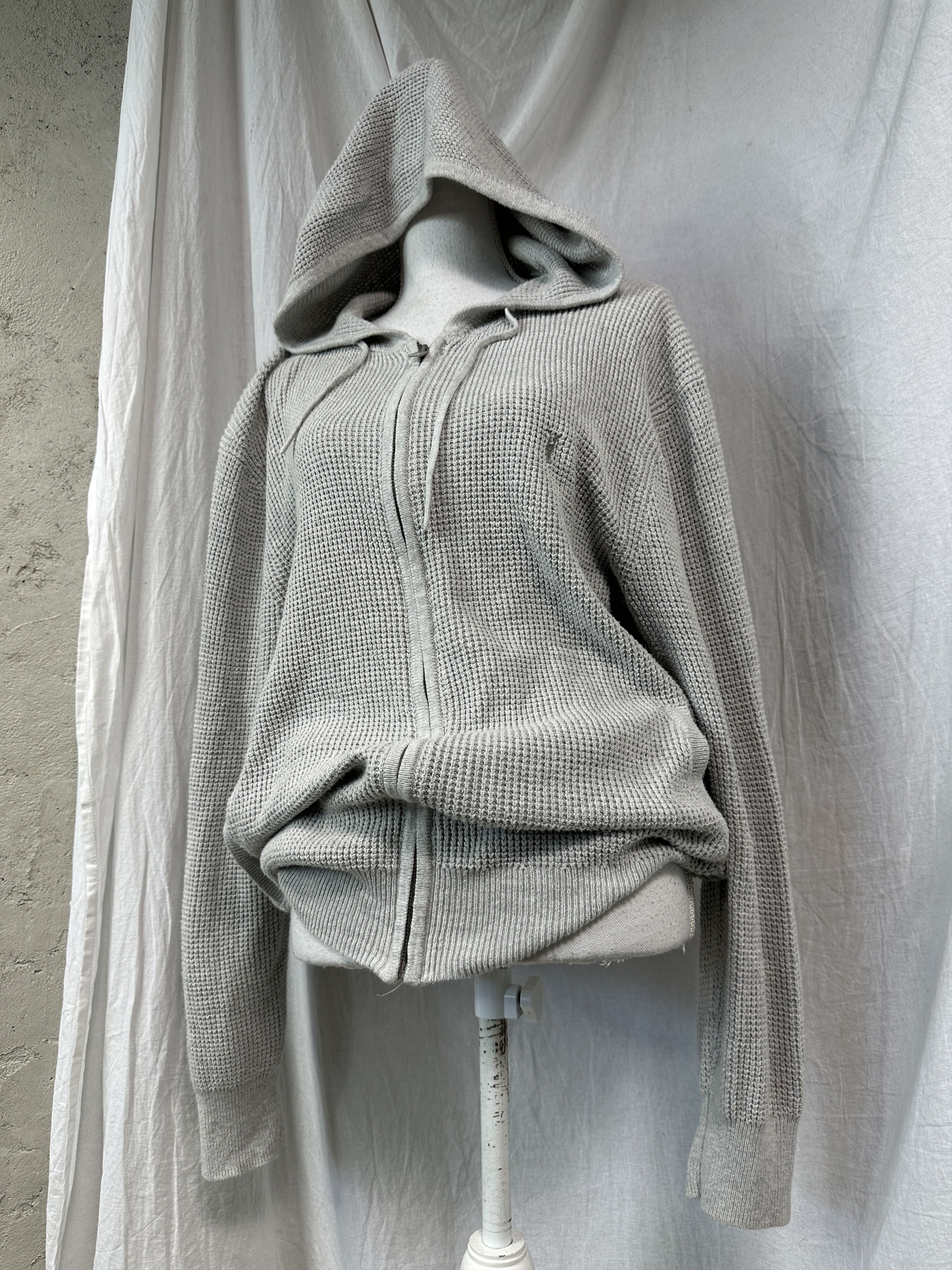 Allsaints Vintage Streetwear Allsaints Waffle Zip Hoodie Y2K Size US L / EU 52-54 / 3 - 1 Thumbnail