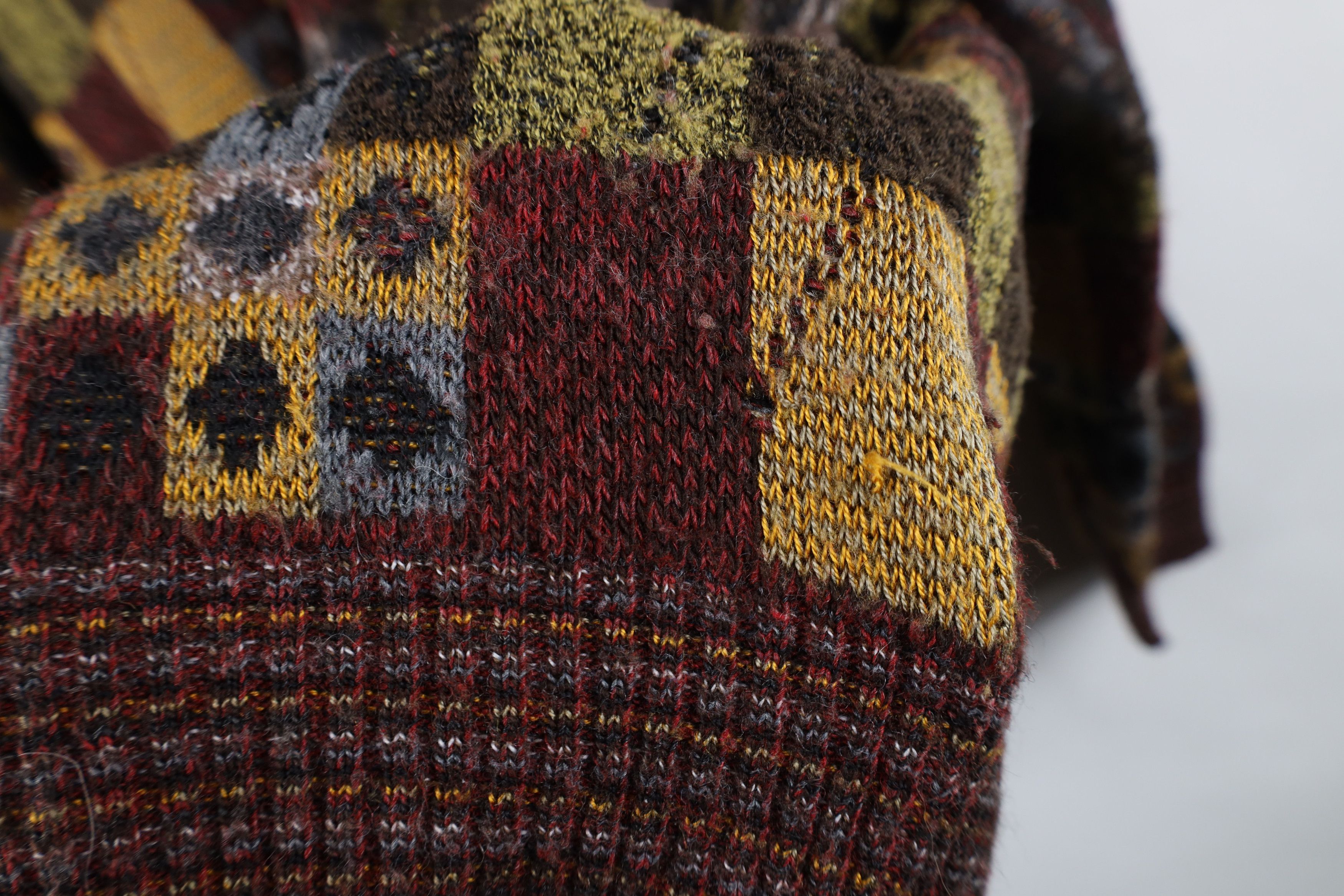 Vintage Vintage 90s Streetwear Checkered Knit Crewneck Sweater Size US M / EU 48-50 / 2 - 9 Thumbnail