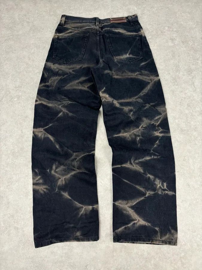 Dries Van Noten Dries Van Noten Navy Denim Tie-Dye Relaxed Jeans Size US 33 - 6 Thumbnail